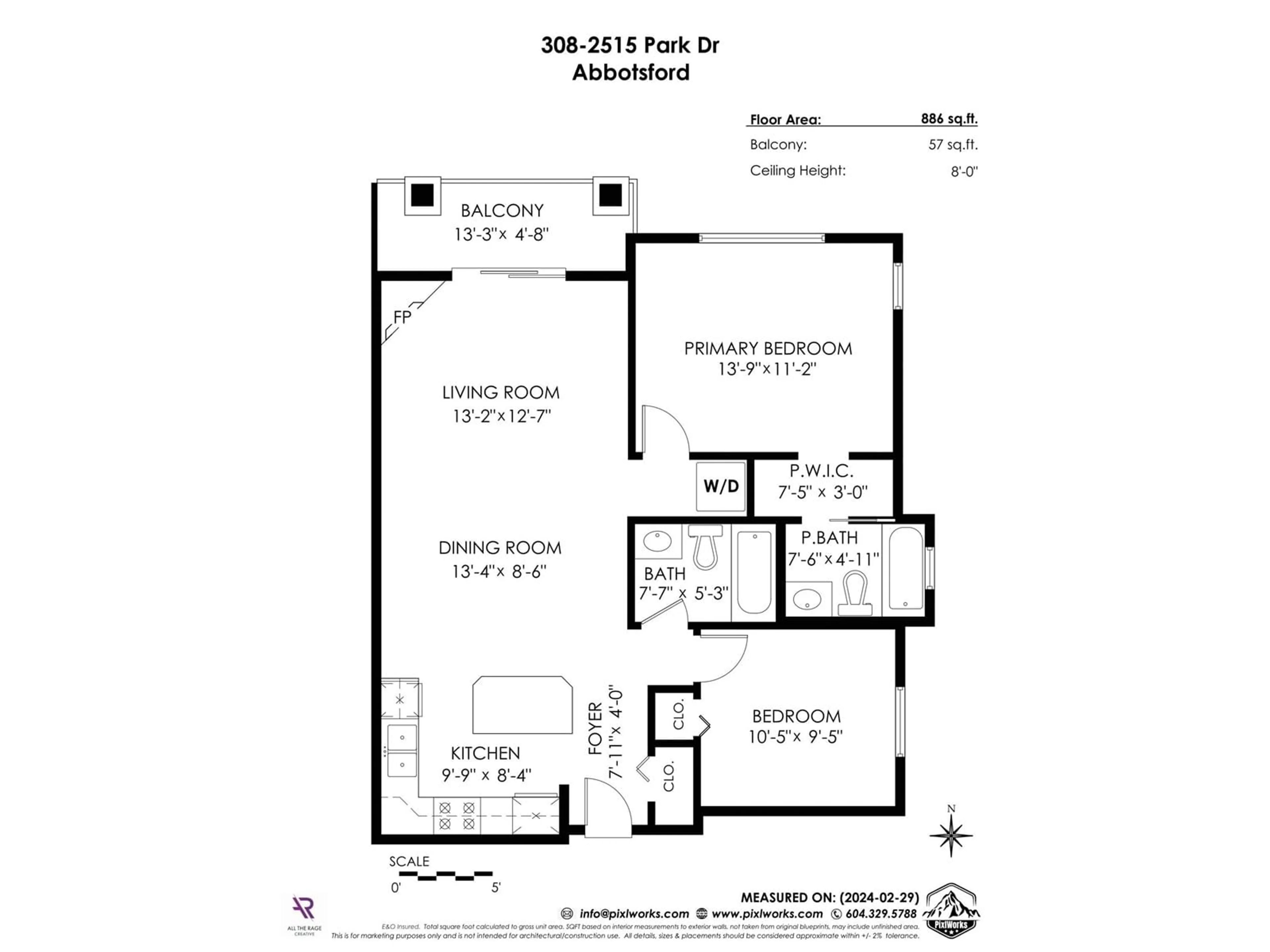 Floor plan for 308 - 2515 PARK, Abbotsford British Columbia V2S0B2