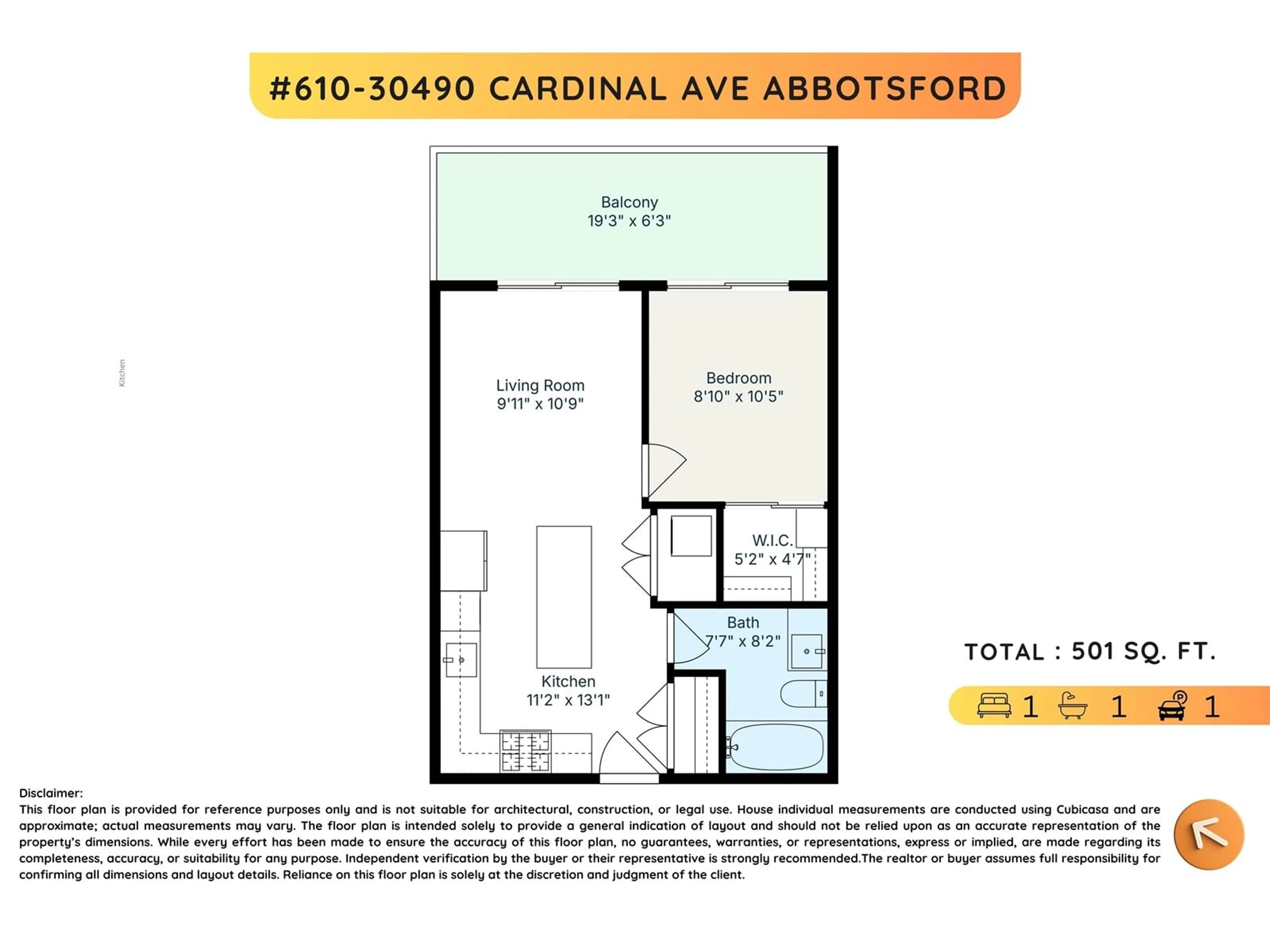 Floor plan for 610 - 30490 CARDINAL, Abbotsford British Columbia V2T0C5