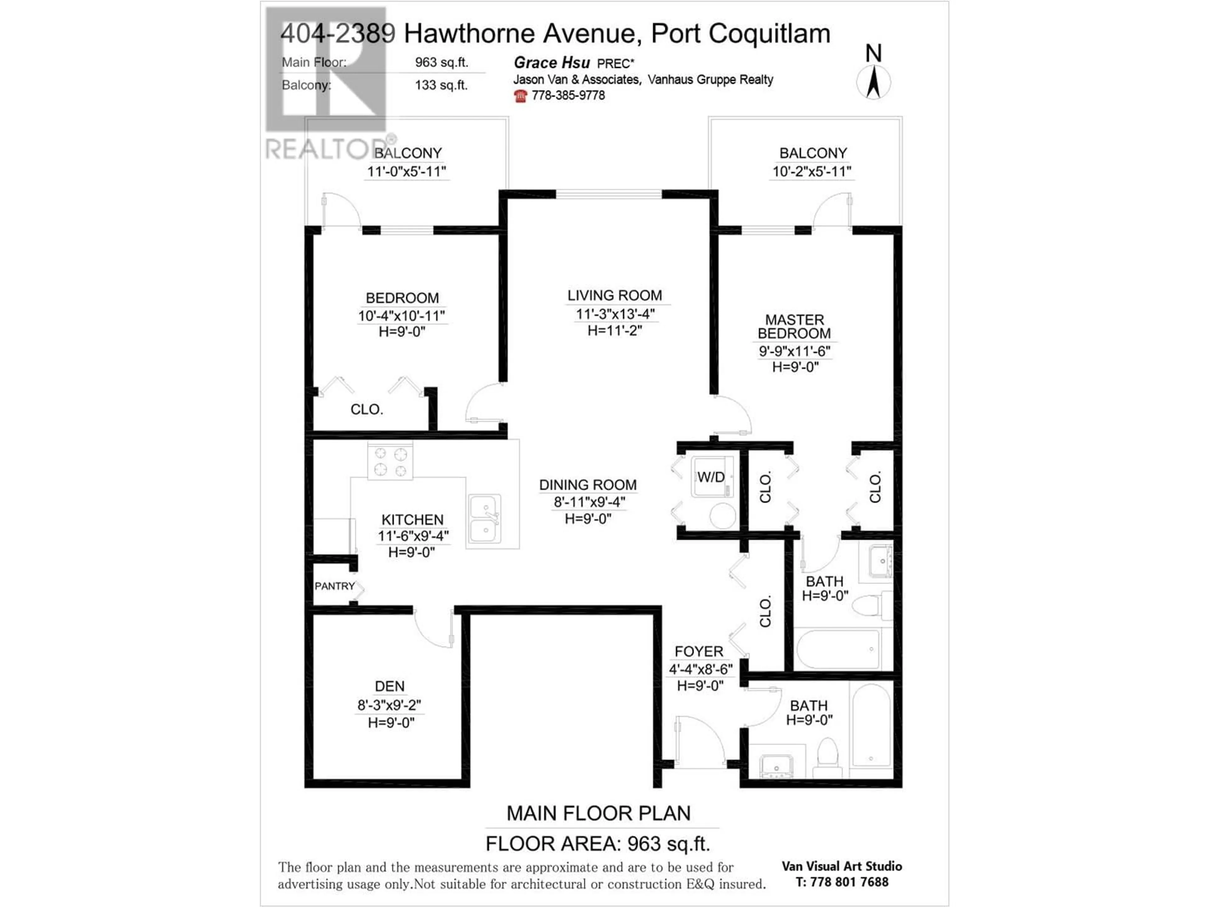 Floor plan for 404 - 2389 HAWTHORNE AVENUE, Port Coquitlam British Columbia V3C0T2