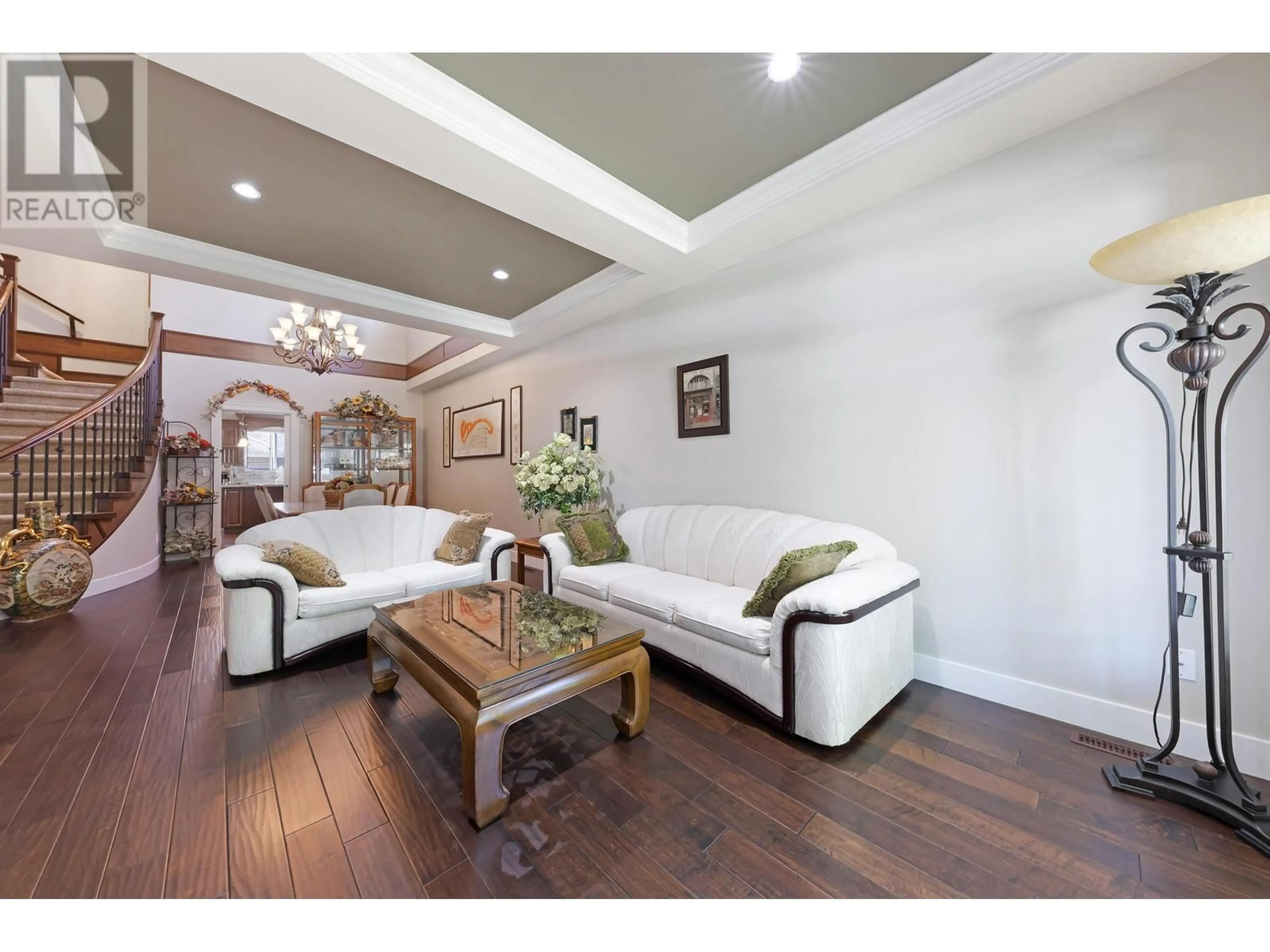 Living room with furniture, wood/laminate floor for 3462 DARWIN AVENUE, Coquitlam British Columbia V3B3H6