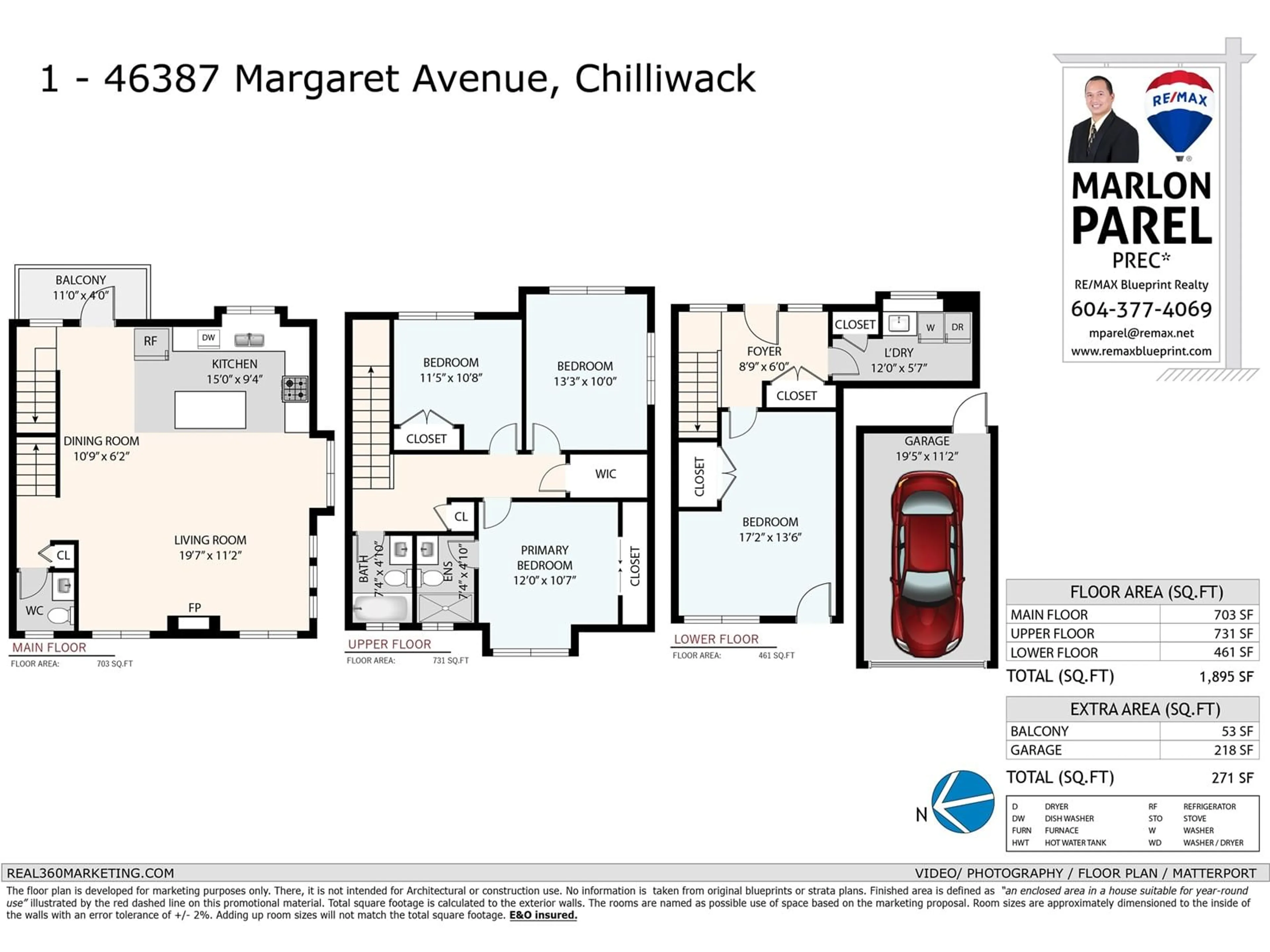 Floor plan for 1 - 46387 MARGARET AVENUE, Chilliwack British Columbia V2P2G8