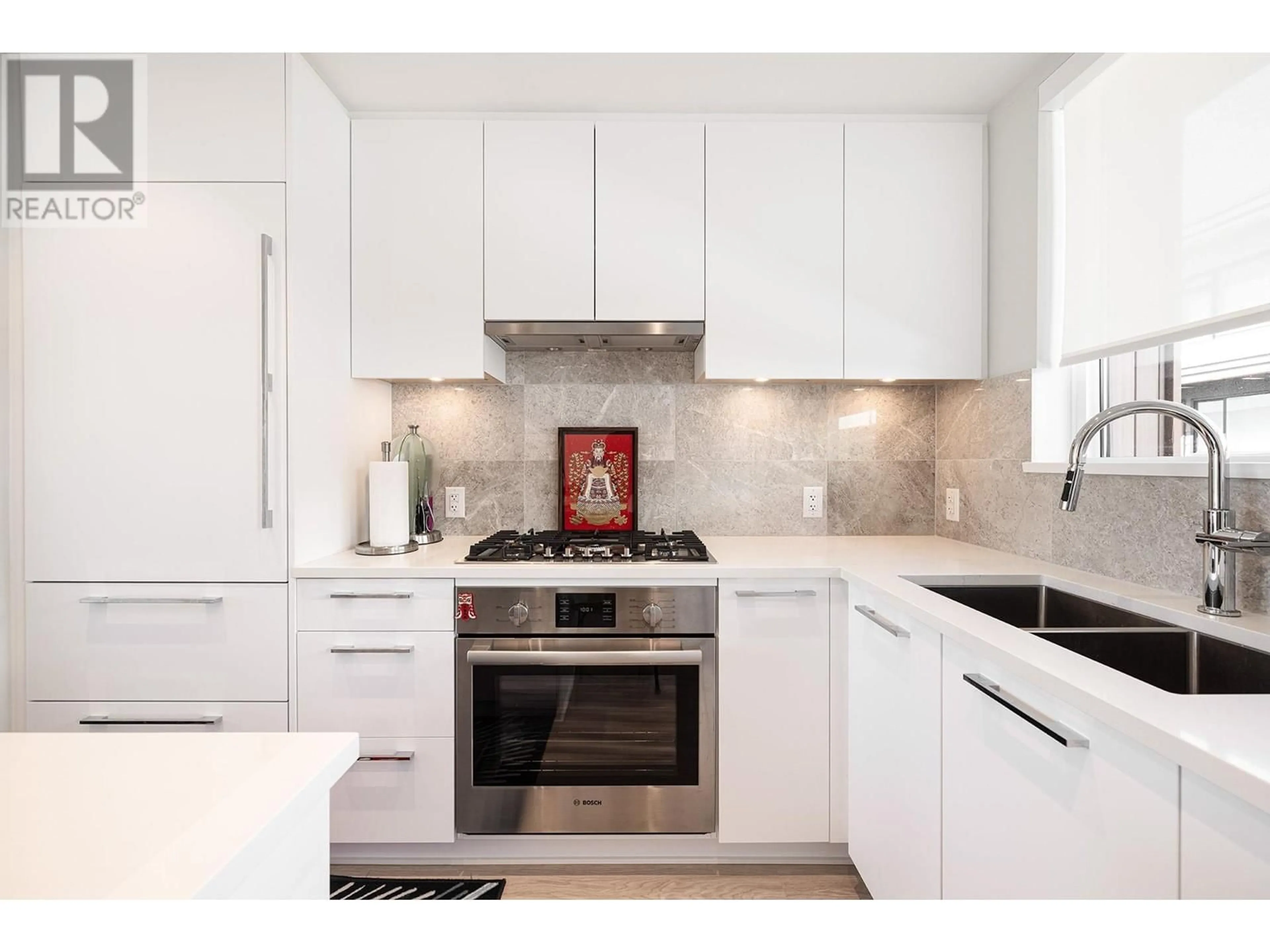 Contemporary kitchen, ceramic/tile floor for 103 - 5370 CROOKED BRANCH ROAD, Vancouver British Columbia V6T0E6
