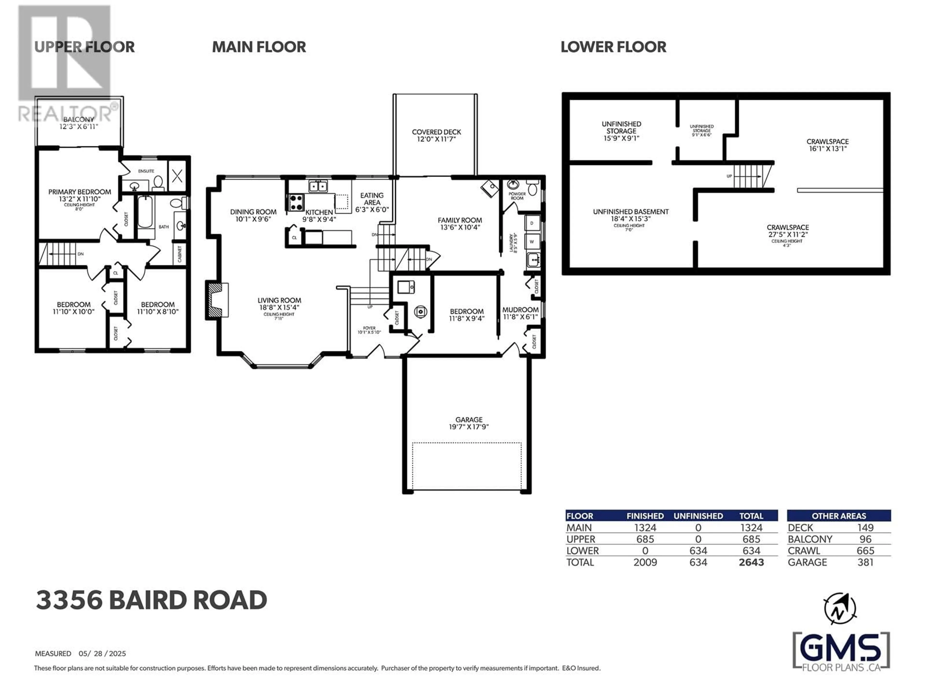 Floor plan for 3356 BAIRD ROAD, North Vancouver British Columbia V7K2G7