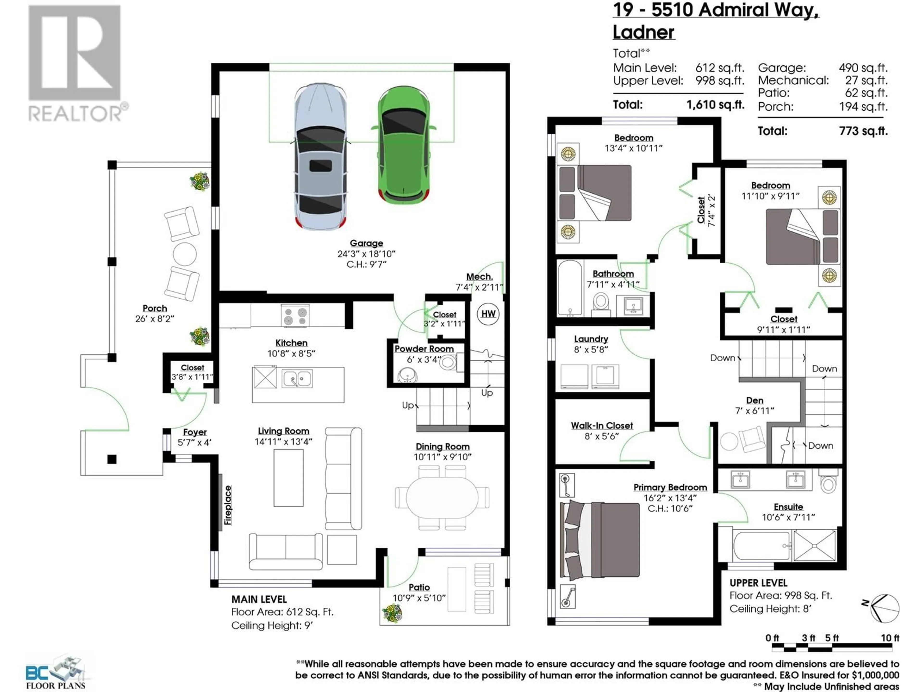 Floor plan for 19 - 5510 ADMIRAL WAY, Delta British Columbia V4K0C3