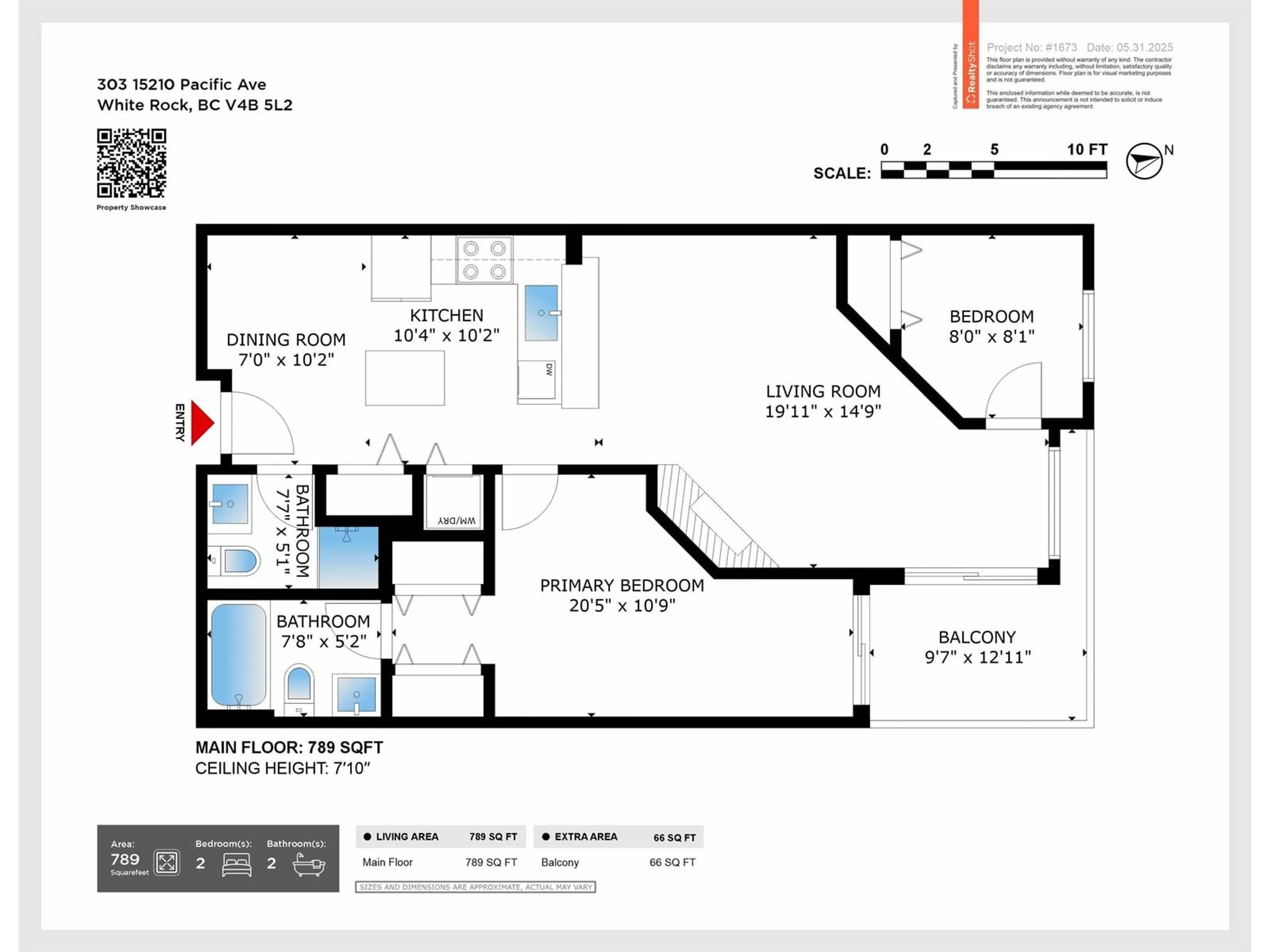 Floor plan for 303 - 15210 PACIFIC, White Rock British Columbia V4B5L2