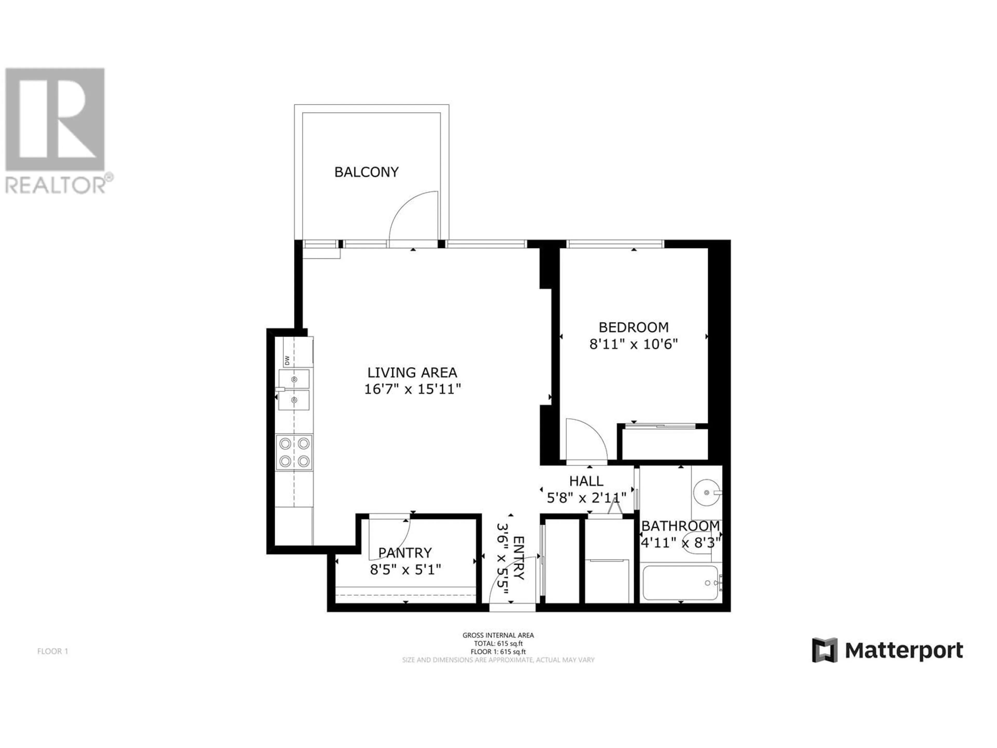 Floor plan for 3602 - 602 CITADEL PARADE, Vancouver British Columbia V6B1X2