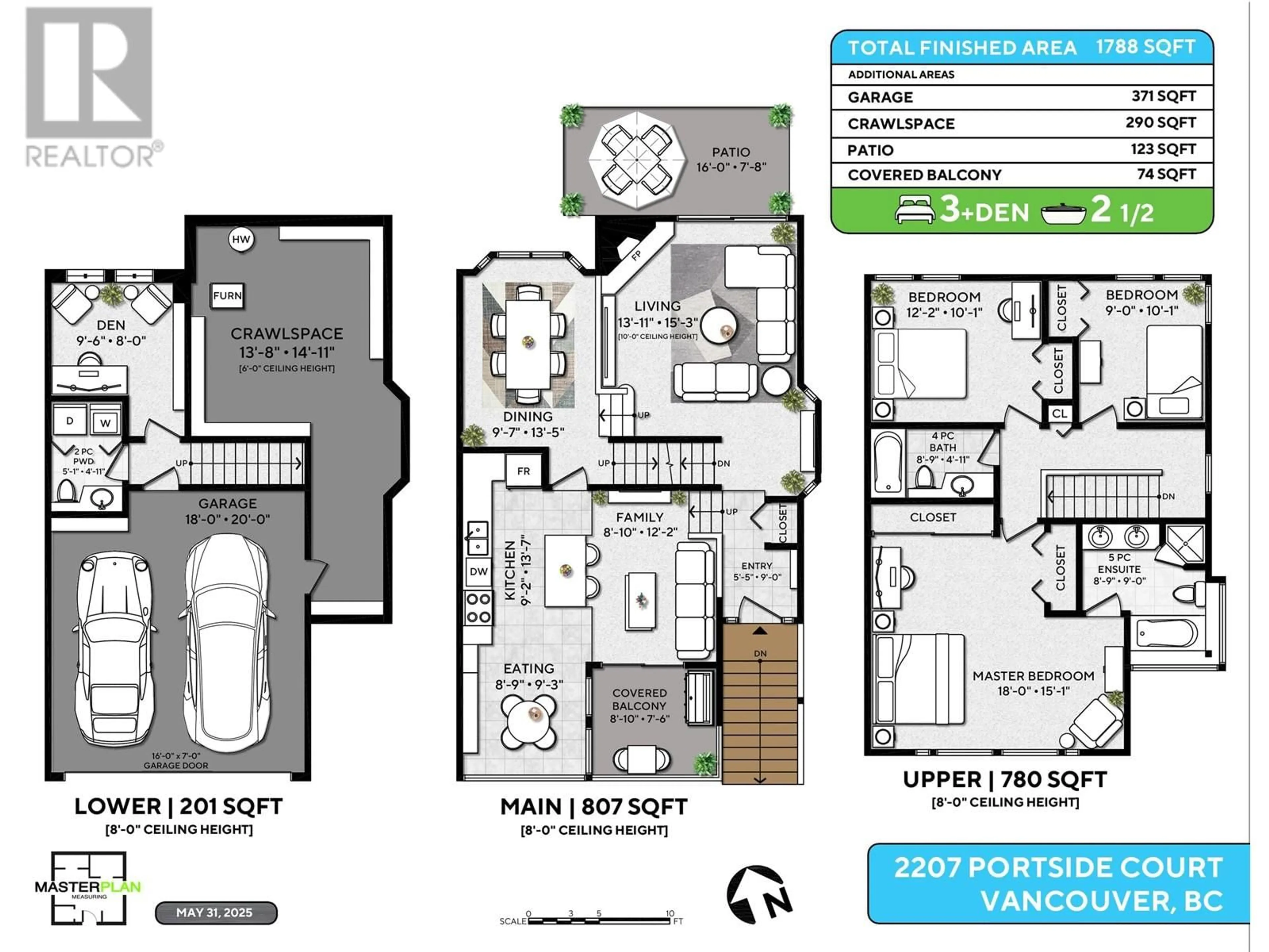 Floor plan for 2207 PORTSIDE COURT, Vancouver British Columbia V5P4T9