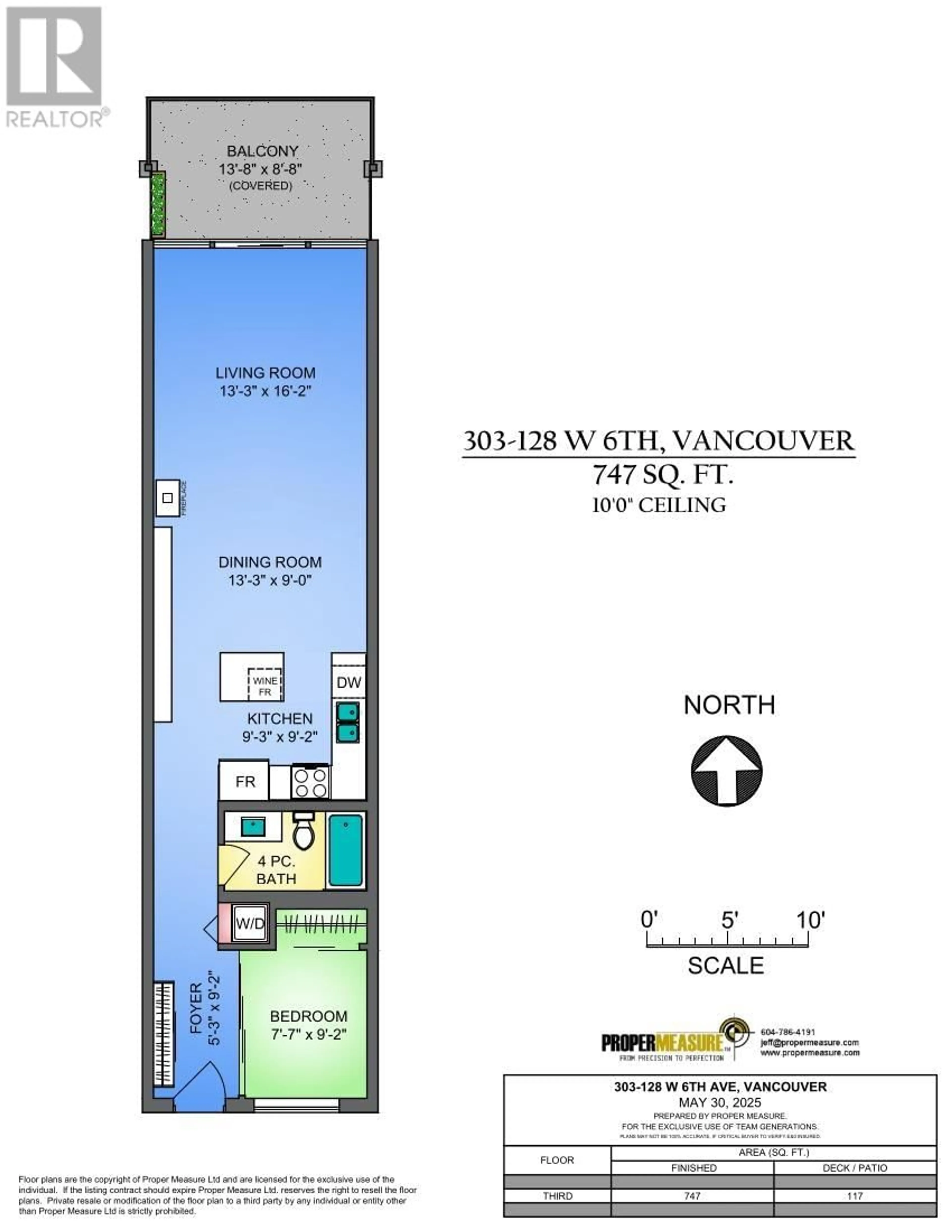 Floor plan for 303 - 128 6TH AVENUE, Vancouver British Columbia V5Y1K6