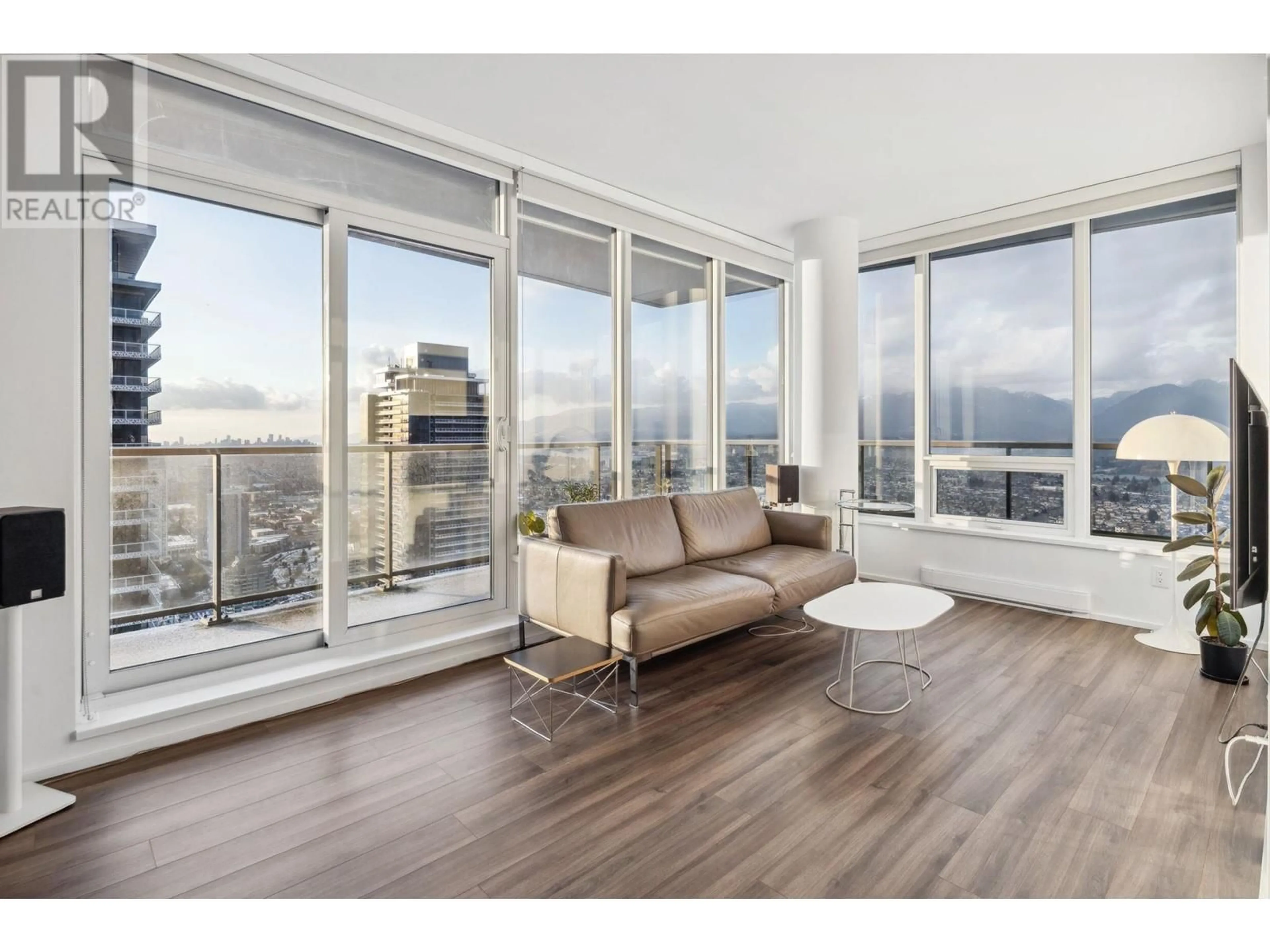 Living room with furniture, wood/laminate floor for 5007 - 4650 BRENTWOOD BOULEVARD, Burnaby British Columbia V5C0M3