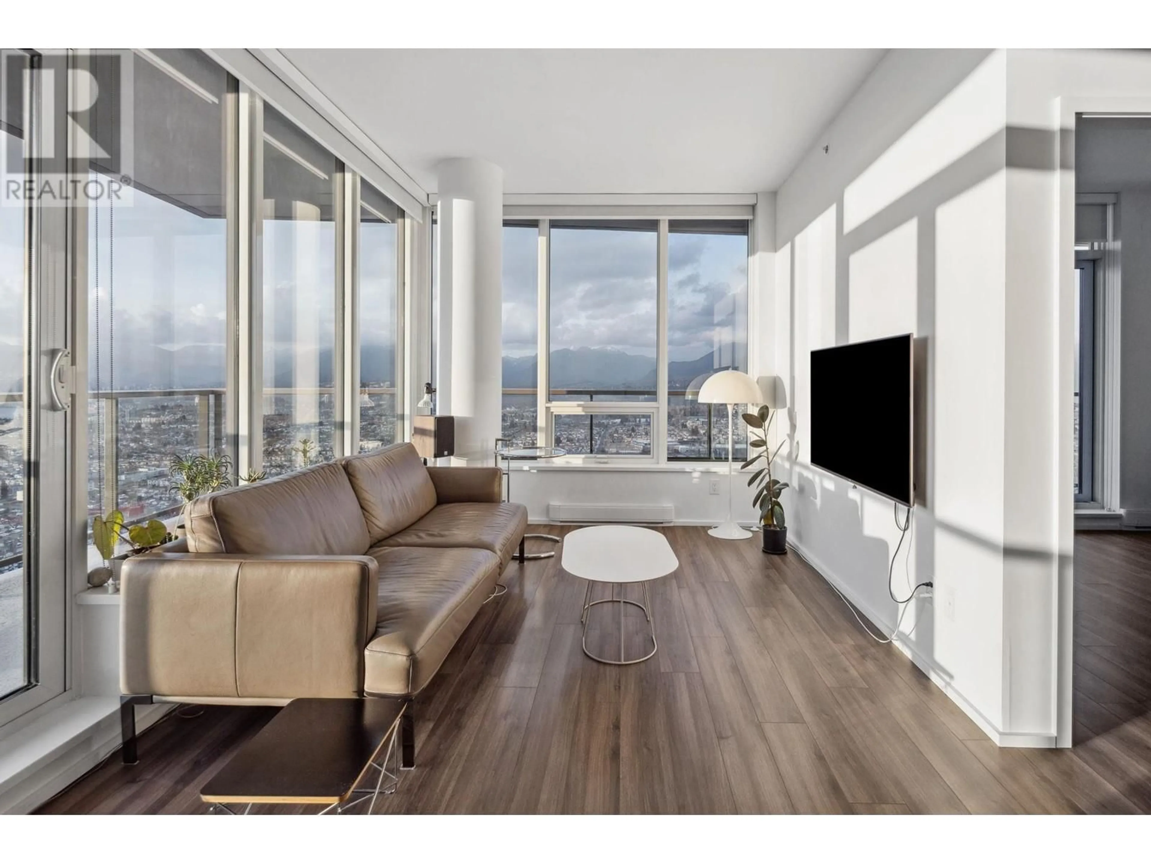 Living room with furniture, wood/laminate floor for 5007 - 4650 BRENTWOOD BOULEVARD, Burnaby British Columbia V5C0M3