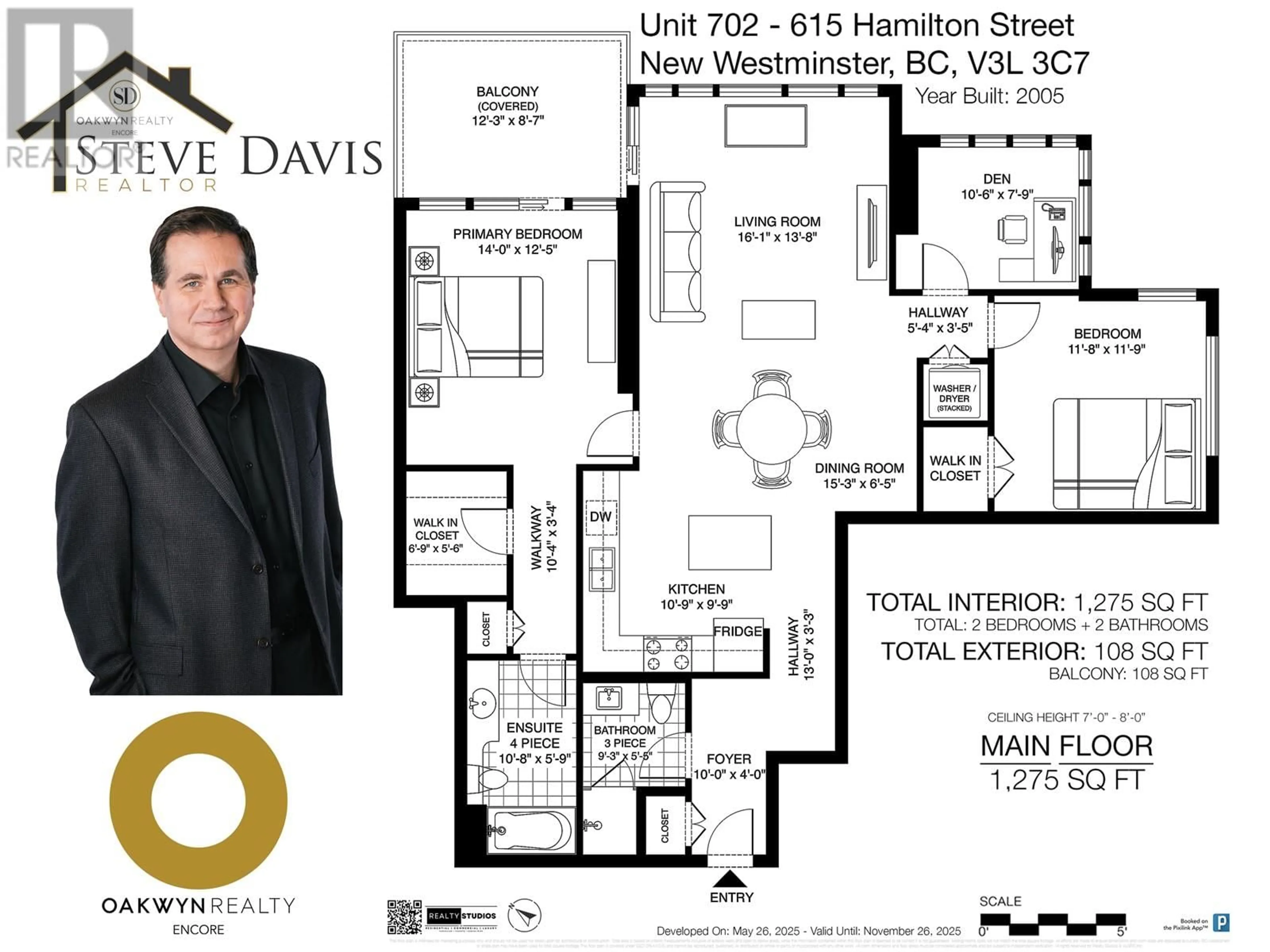 Floor plan for 702 - 615 HAMILTON STREET, New Westminster British Columbia V3M7A7