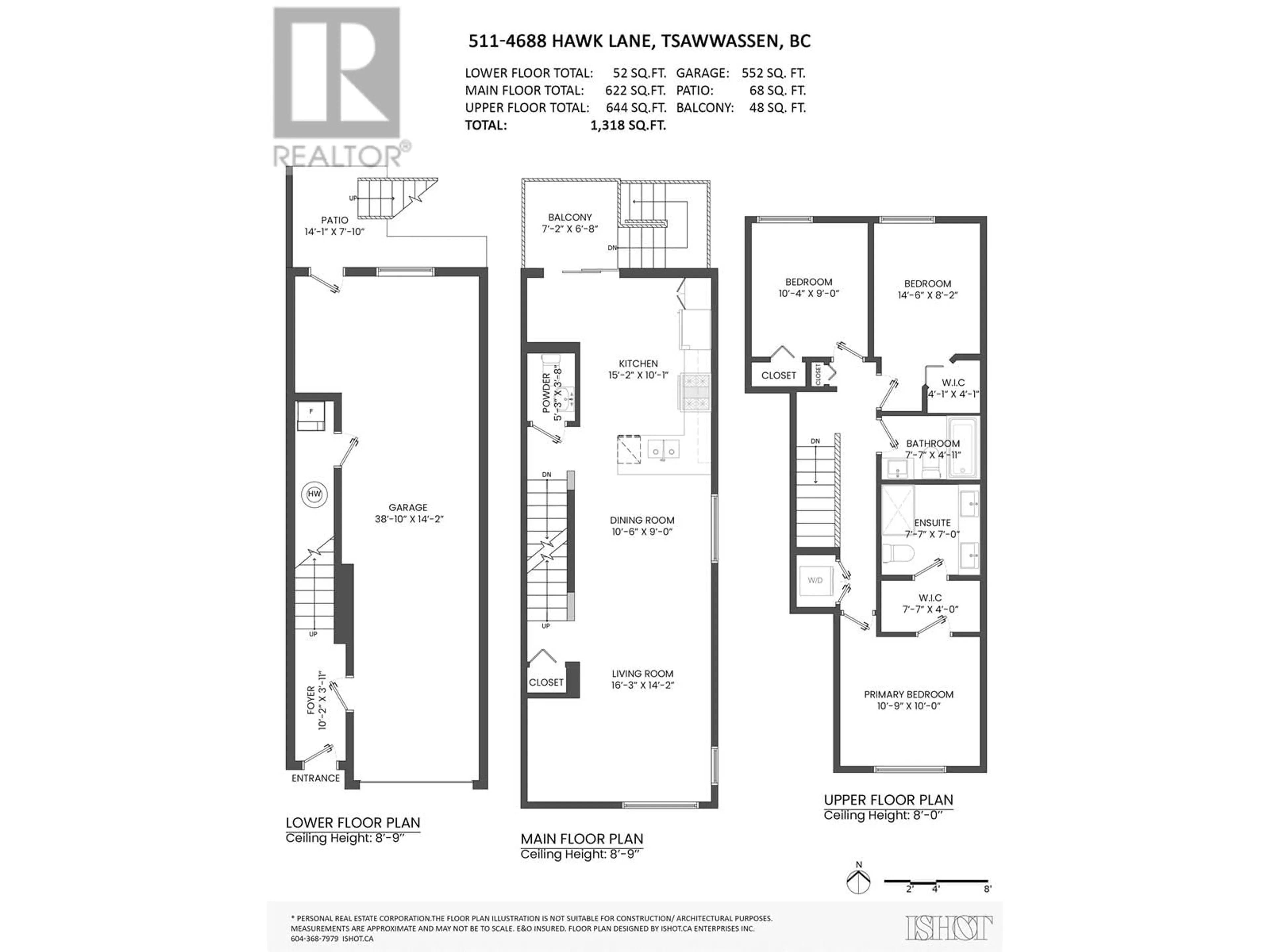 Floor plan for 511 - 4688 HAWK LANE, Delta British Columbia V4M0B7