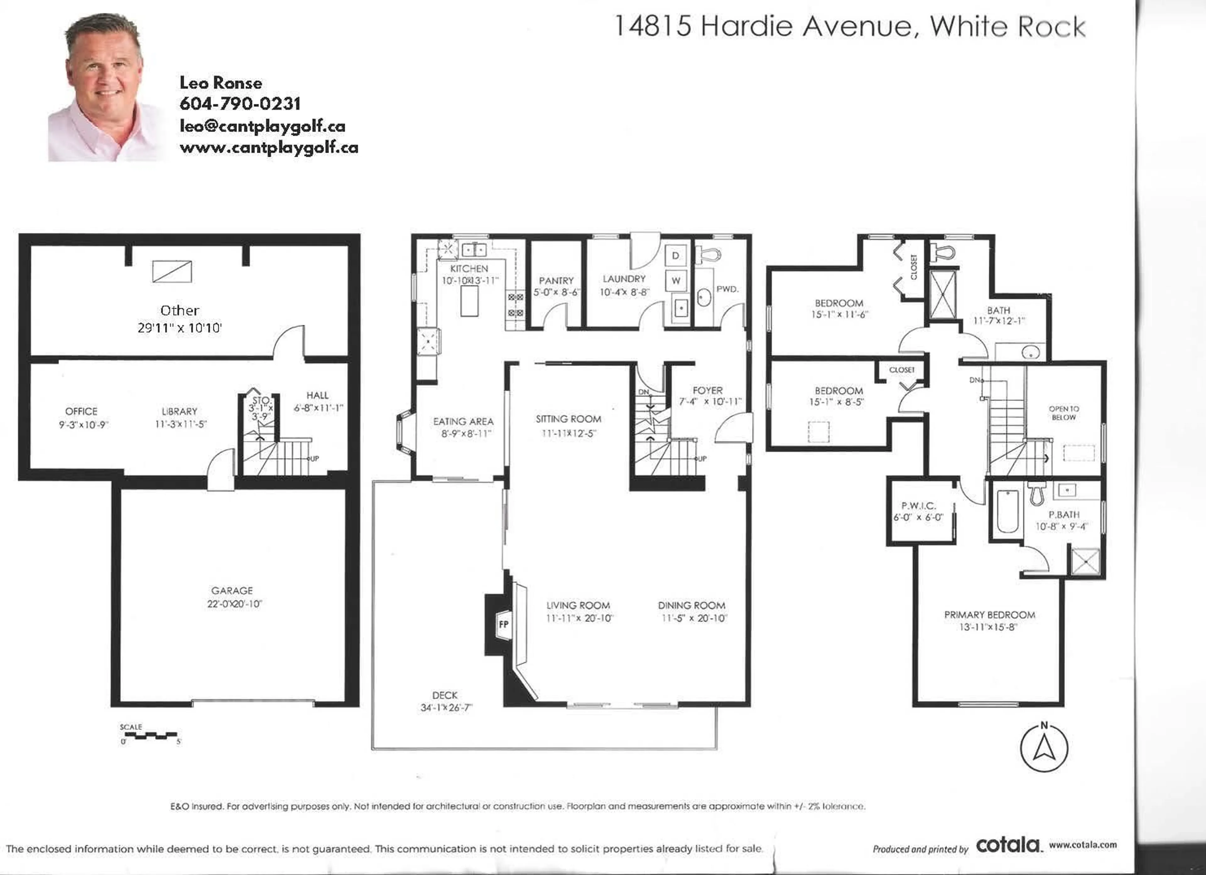 Floor plan for 14815 HARDIE, White Rock British Columbia V4B2H6