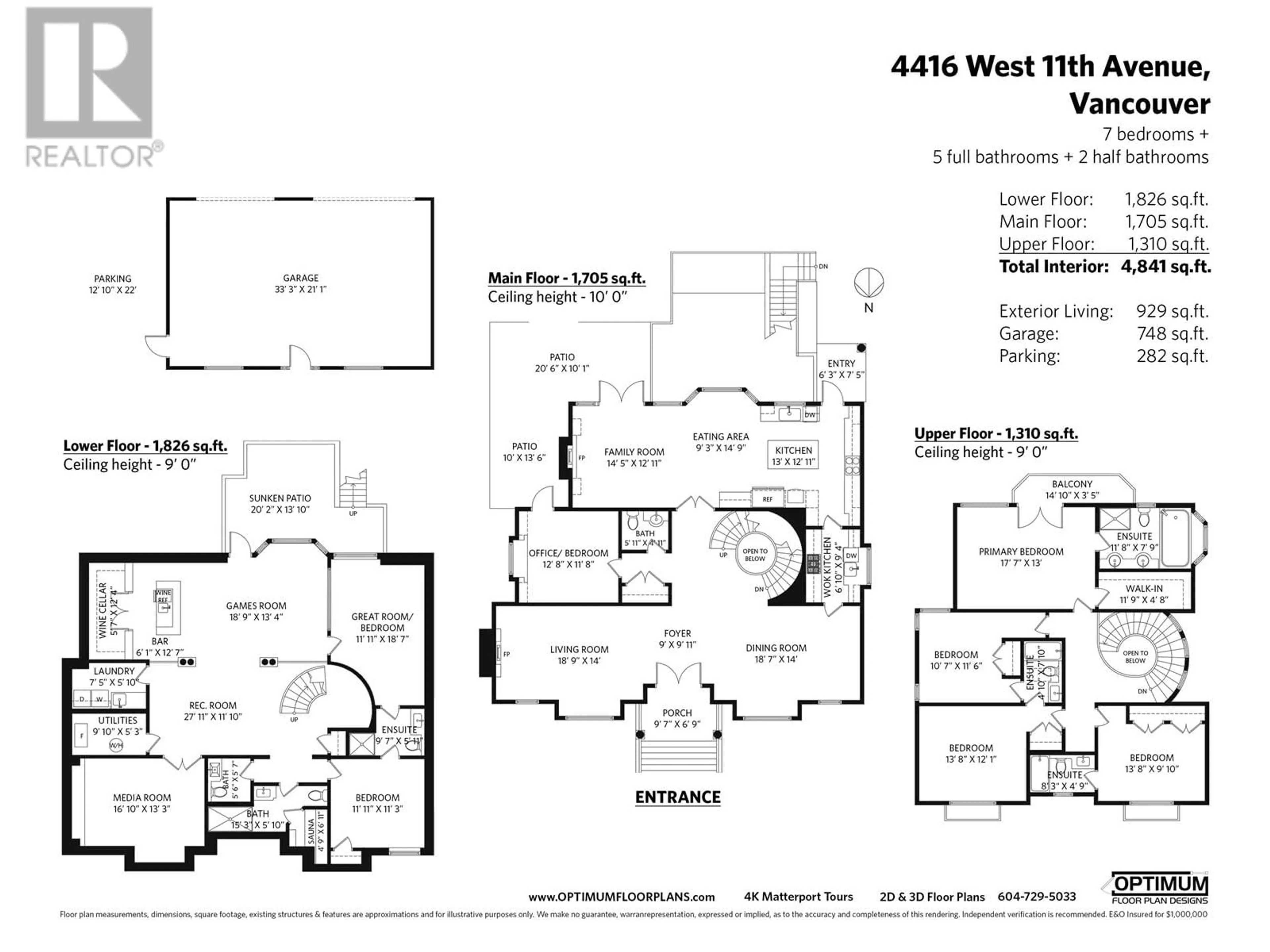 Floor plan for 4416 11TH AVENUE, Vancouver British Columbia V6R2M3