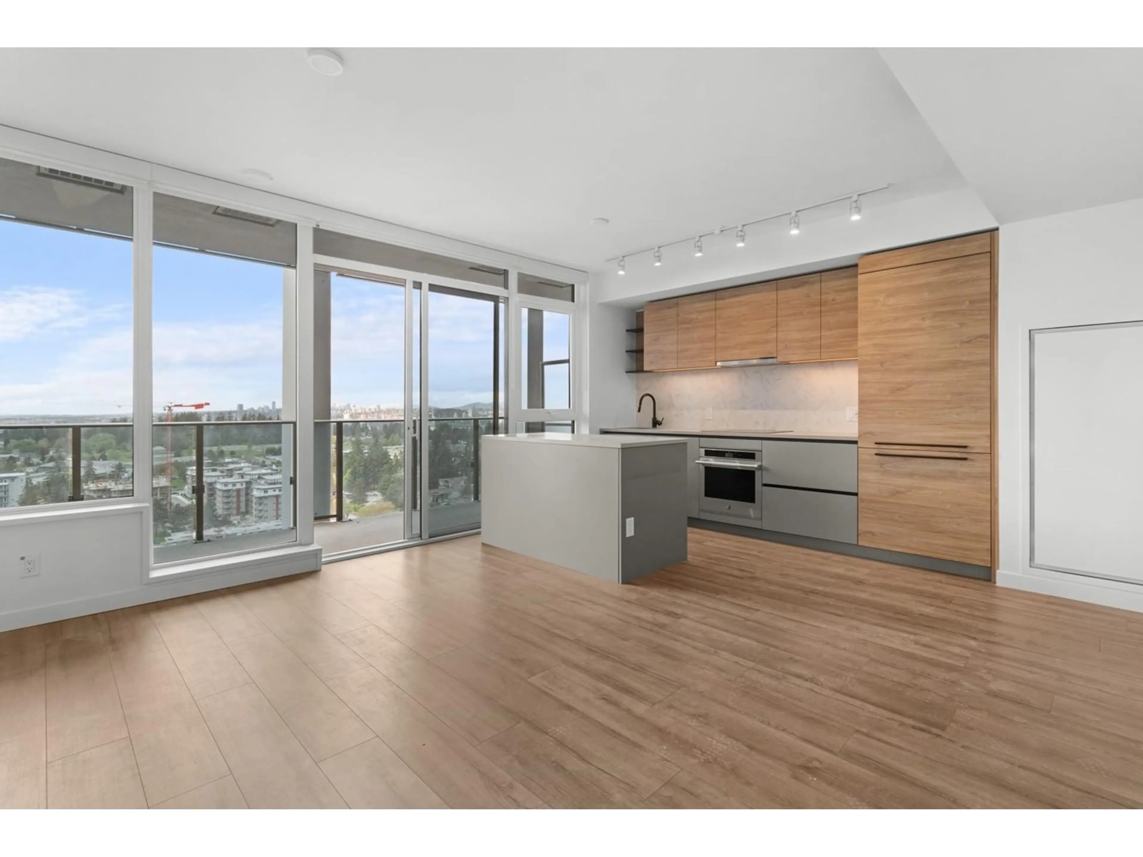 Open concept kitchen, wood/laminate floor for 2210 - 10448 UNIVERSITY, Surrey British Columbia V3T0S7