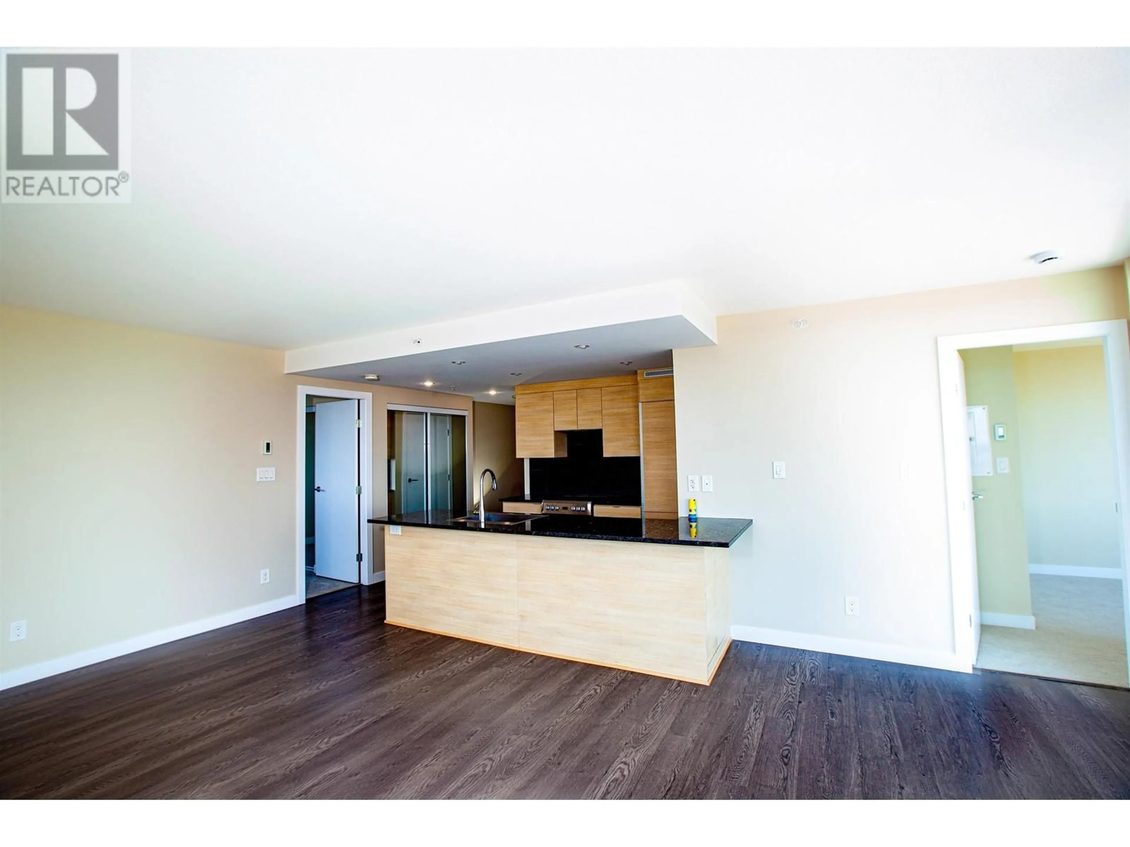 Open concept kitchen, wood/laminate floor for 1802 - 489 INTERURBAN WAY, Vancouver British Columbia V5X0C7