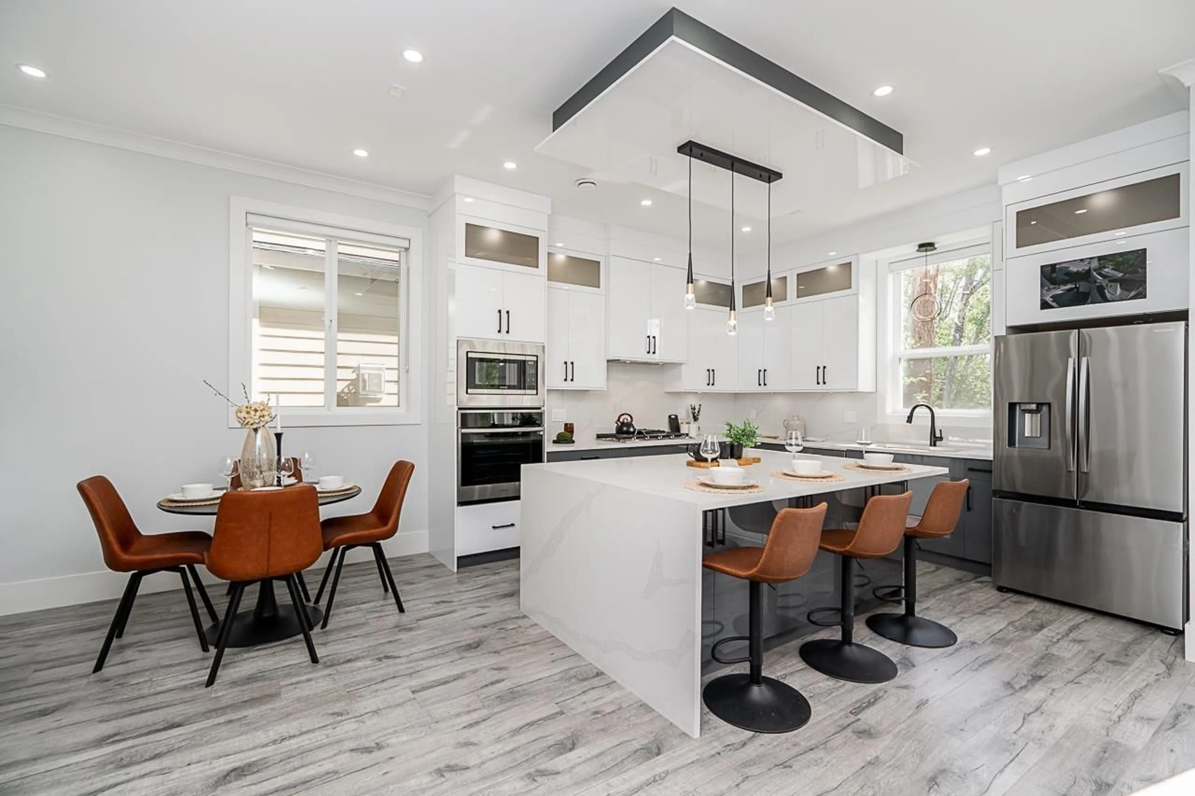 Contemporary kitchen, ceramic/tile floor for 7518 205A, Langley British Columbia V2Y1V5