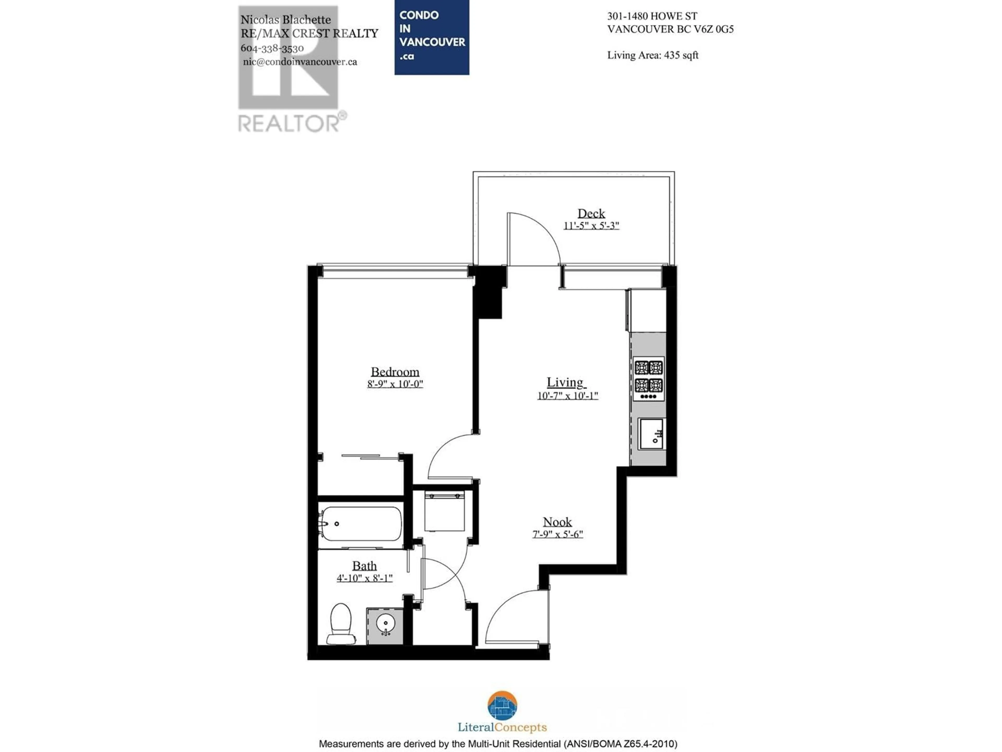 Floor plan for 301 - 1480 HOWE STREET, Vancouver British Columbia V6Z0G5