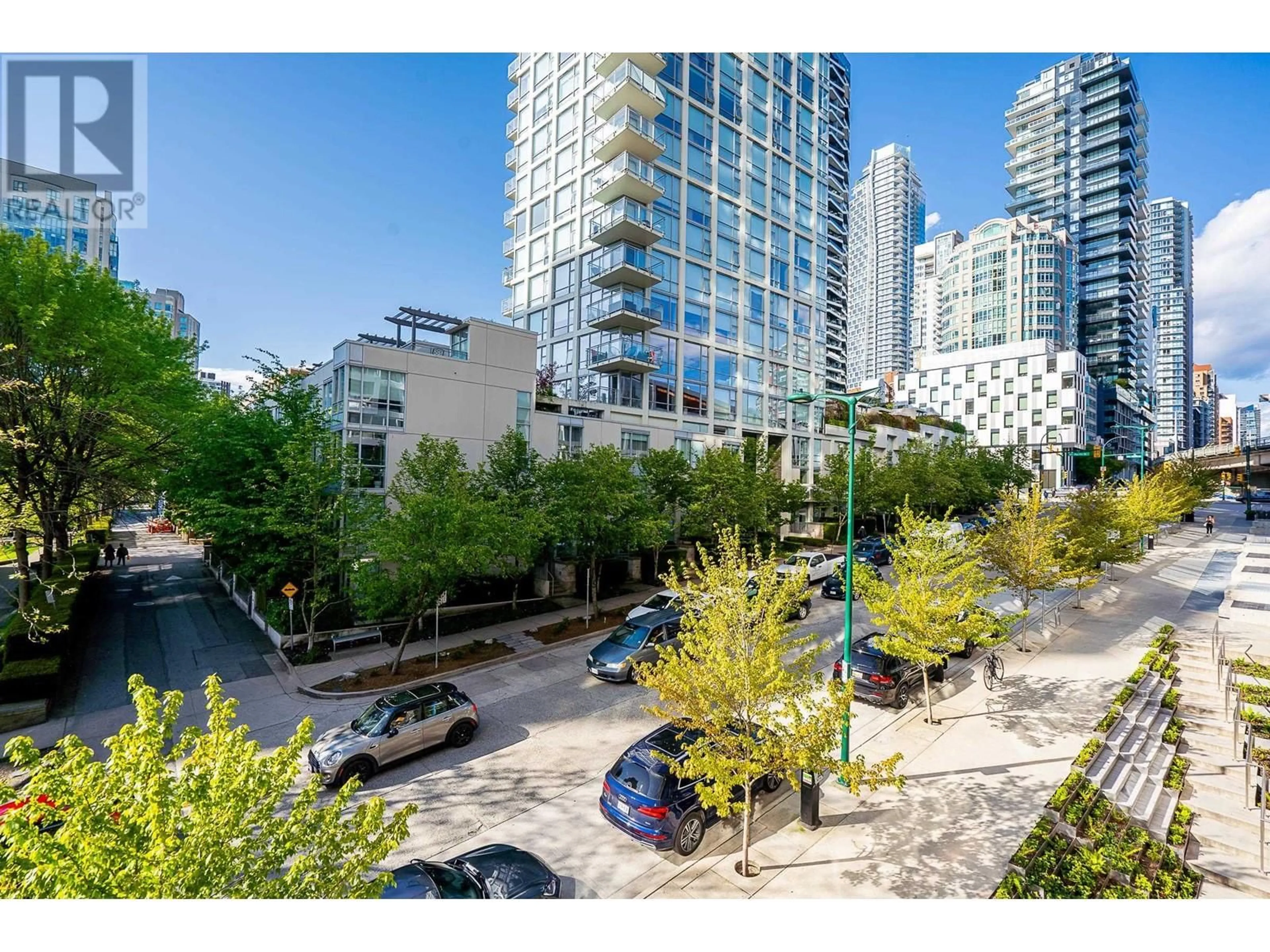 Patio, city buildings view from balcony for 301 - 1480 HOWE STREET, Vancouver British Columbia V6Z0G5