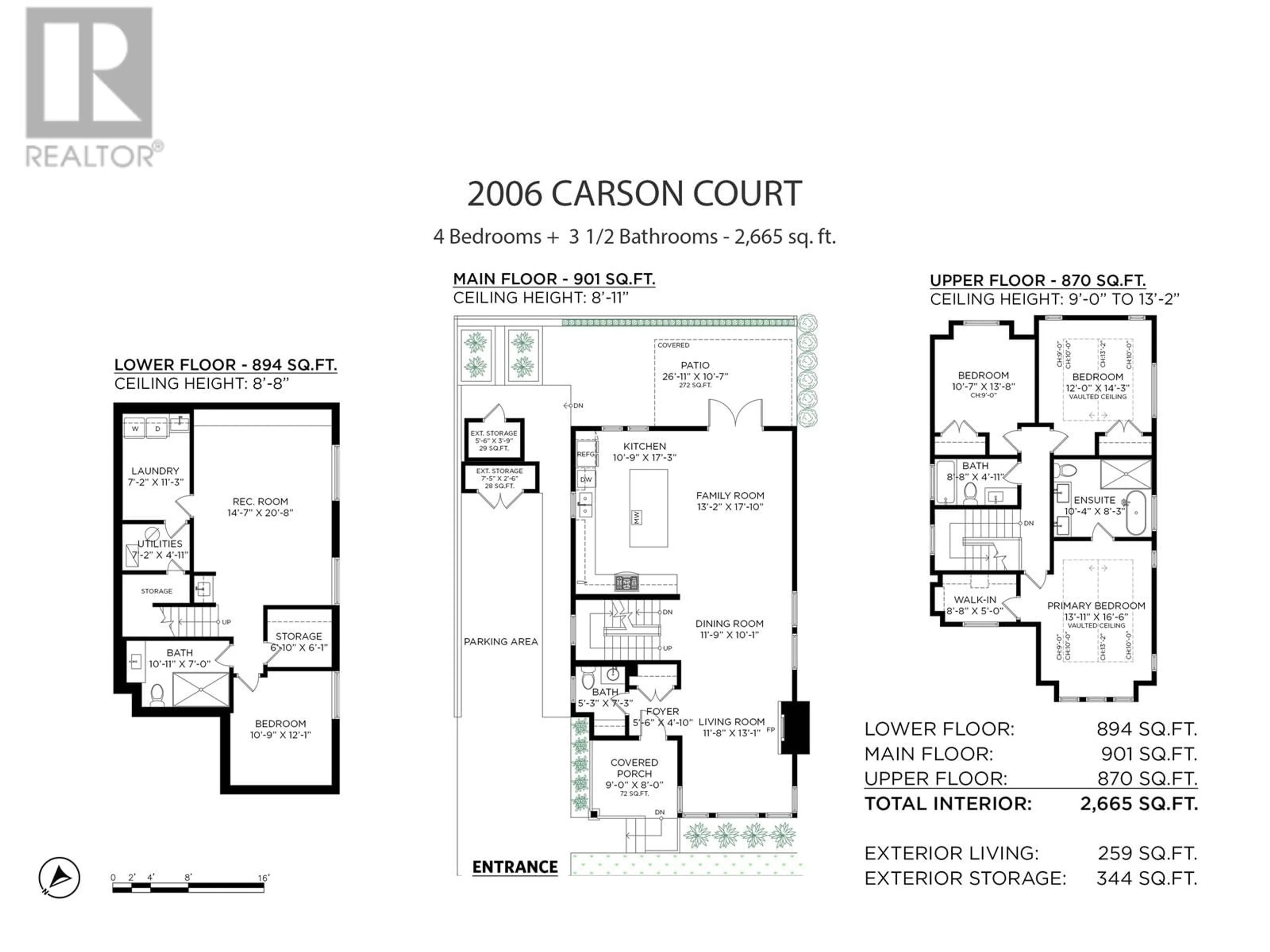 Floor plan for 2006 CARSON COURT, North Vancouver British Columbia V7M0E1