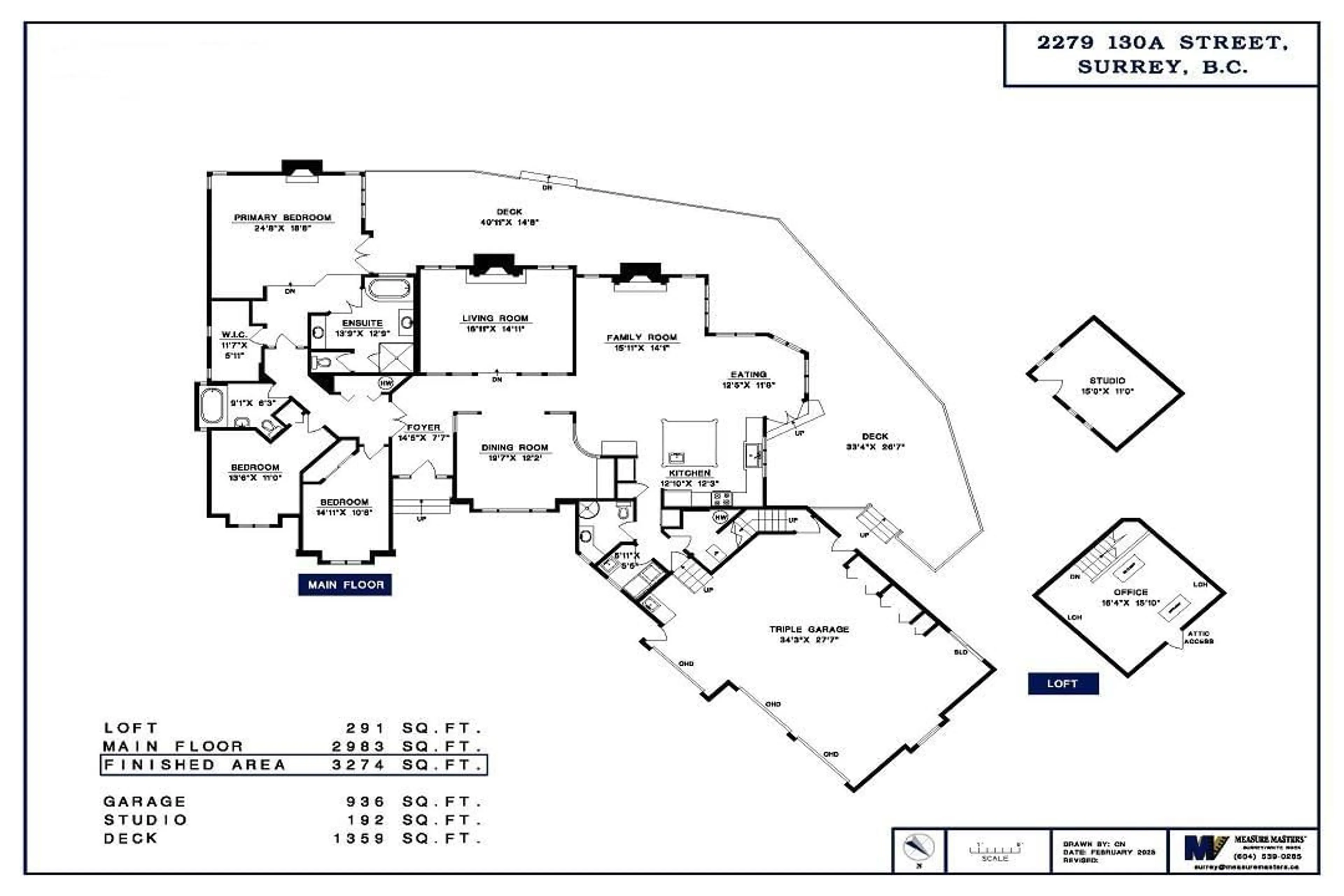 Floor plan for 2279 130A, Surrey British Columbia V4A8Y5