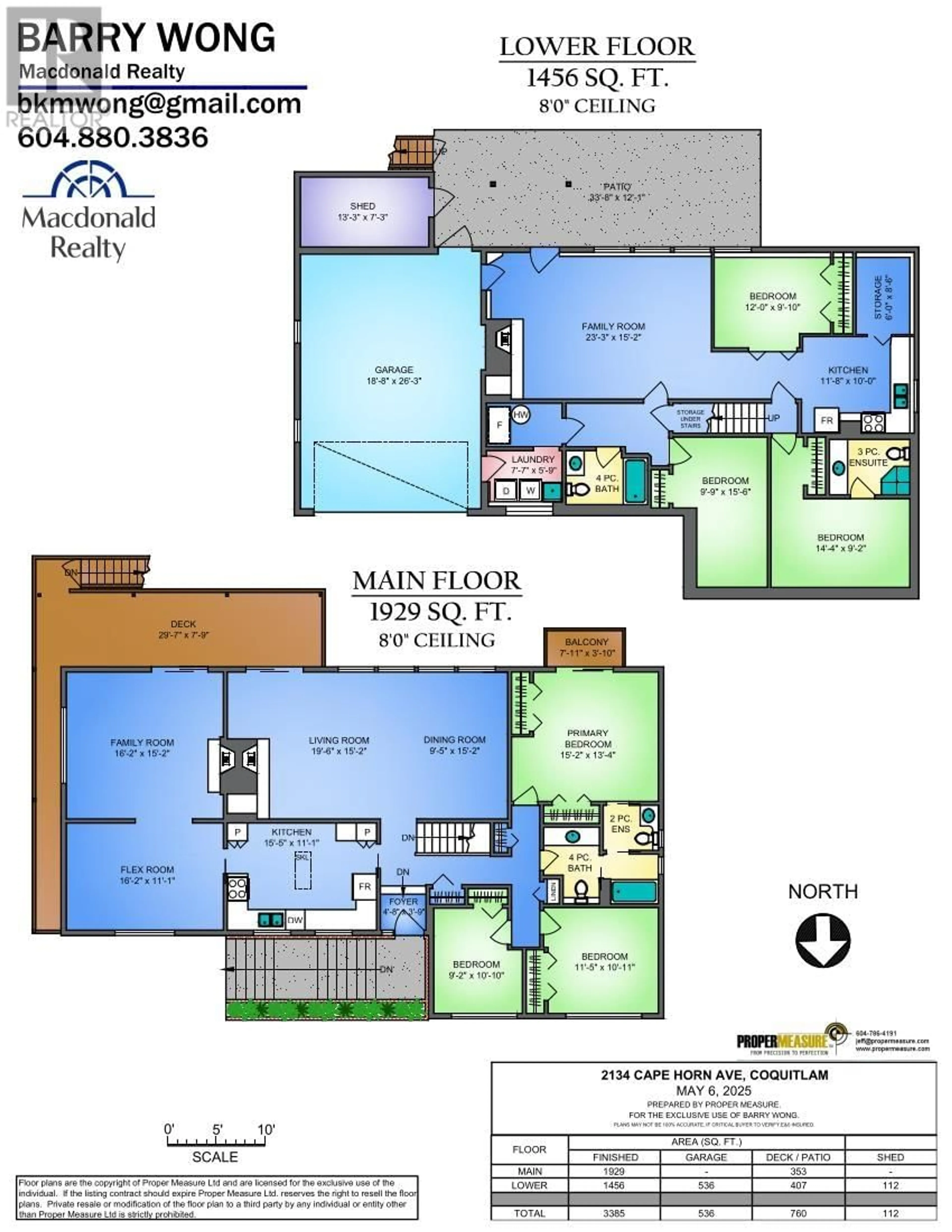 Floor plan for 2134 CAPE HORN AVENUE, Coquitlam British Columbia V3K1J3