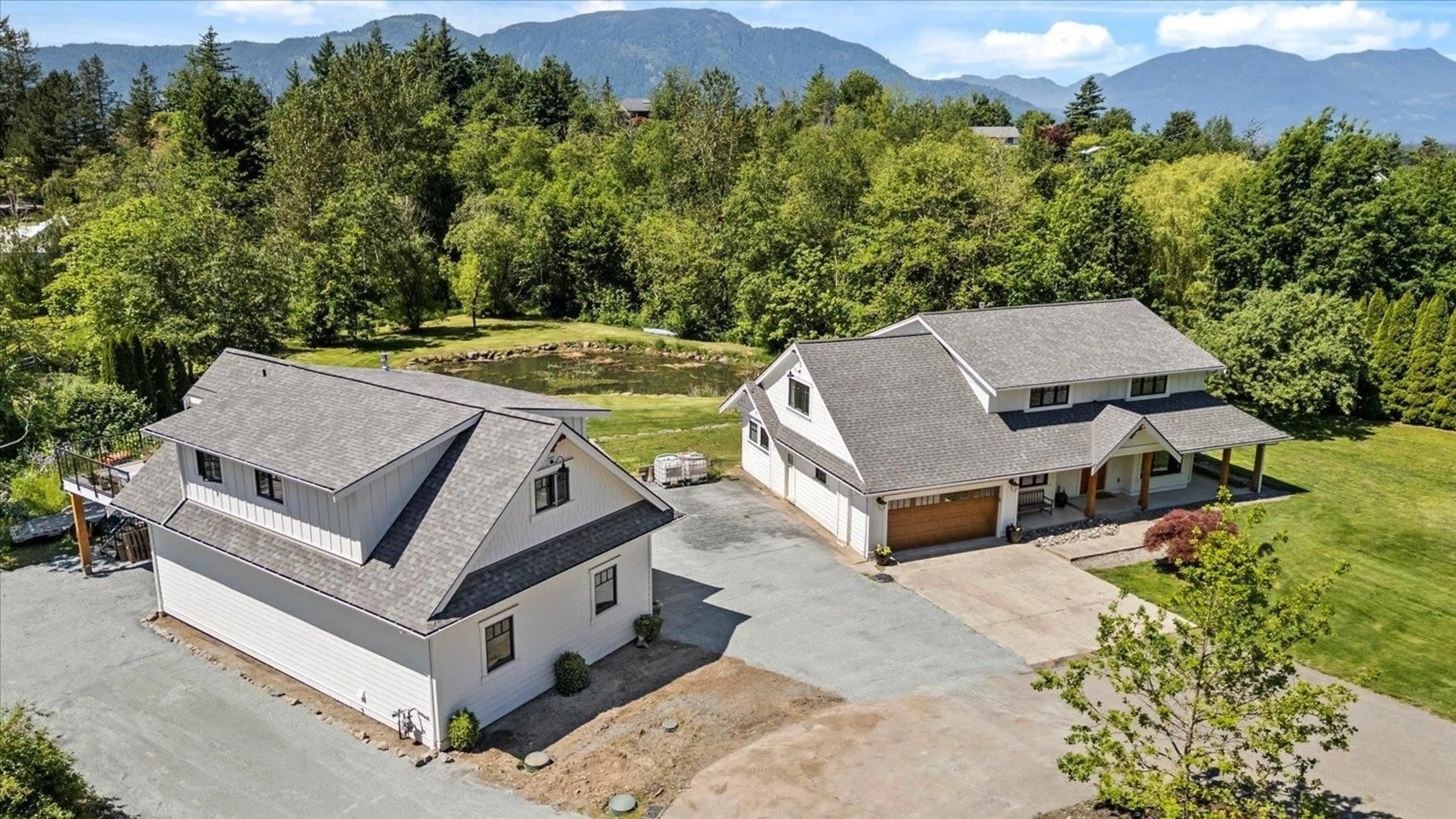 A pic from outside/outdoor area/front of a property/back of a property/a pic from drone, mountain view for 42115 MAJUBA HILL ROAD, Yarrow British Columbia V2R5H2