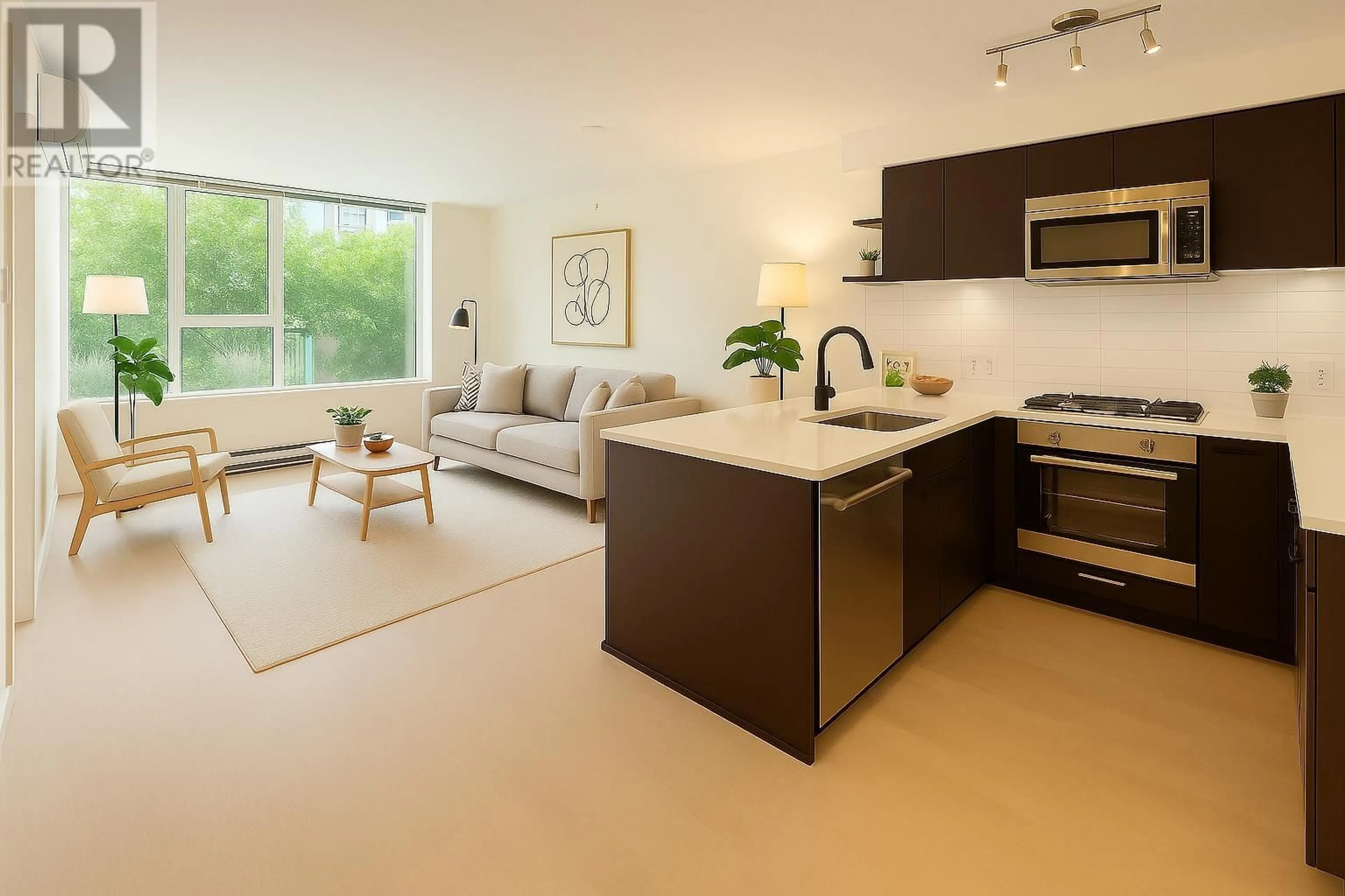Open concept kitchen, unknown for 707 - 7733 FIRBRIDGE WAY, Richmond British Columbia V6X0M7