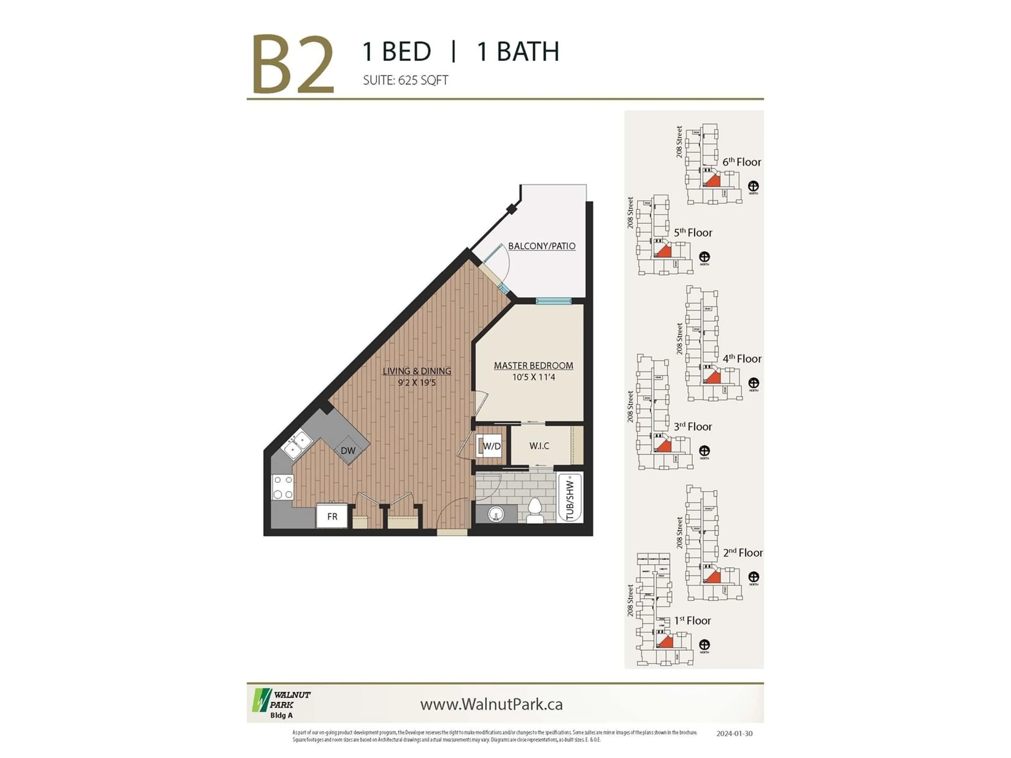 Floor plan for A412 - 8233 208B, Langley British Columbia V0V0V0