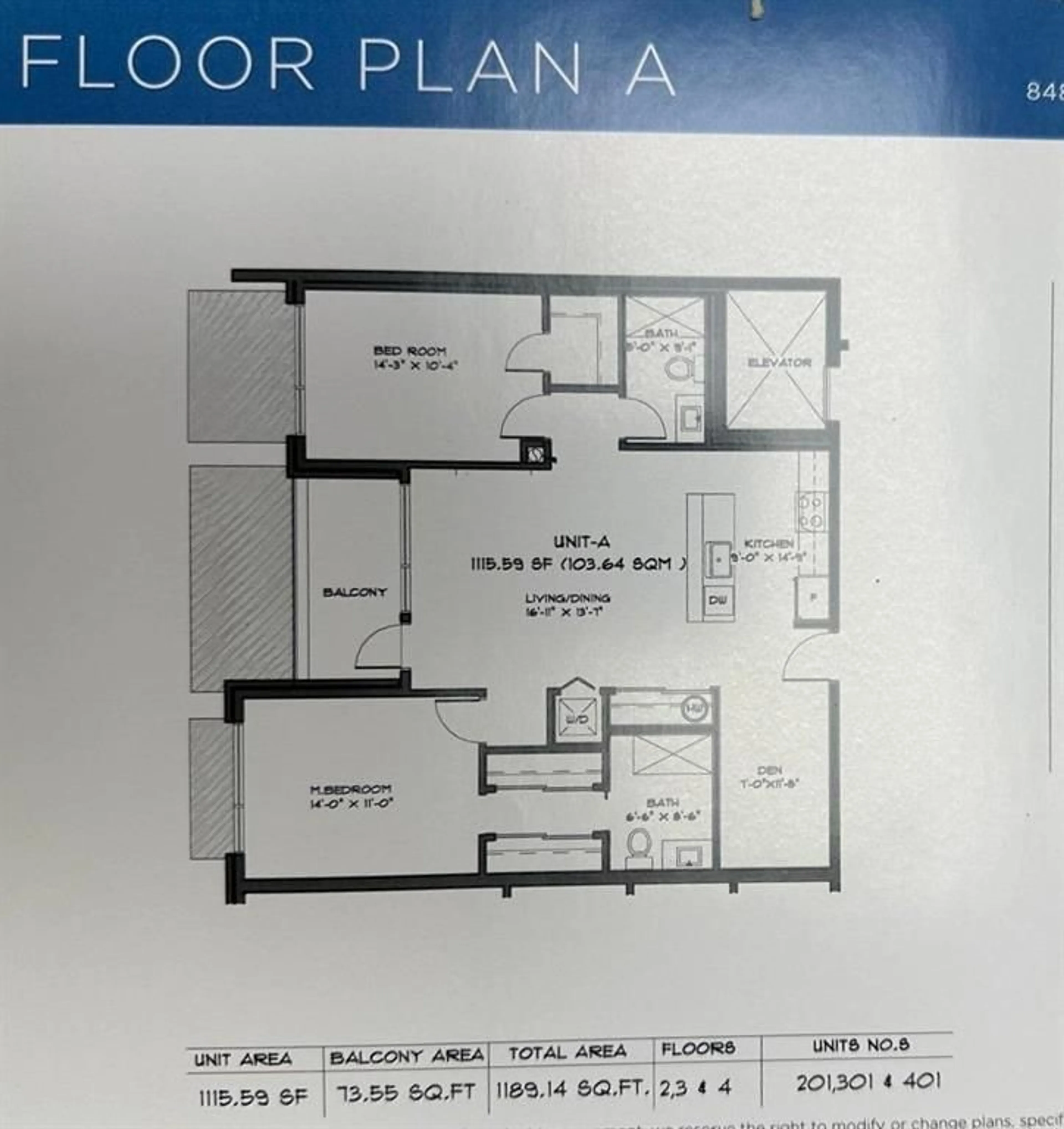 Floor plan for 201 - 8488 160, Surrey British Columbia V4N0V7