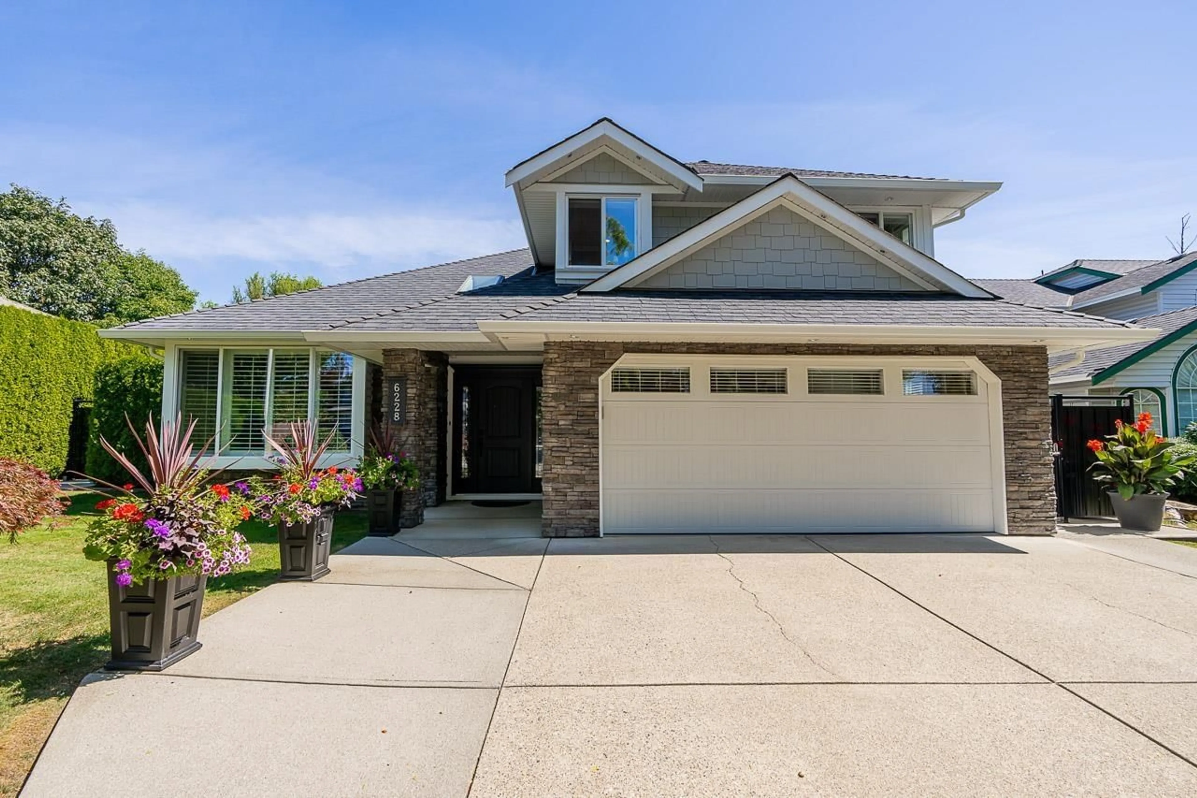 Home with brick exterior material, street for 6228 189, Surrey British Columbia V3S7T7