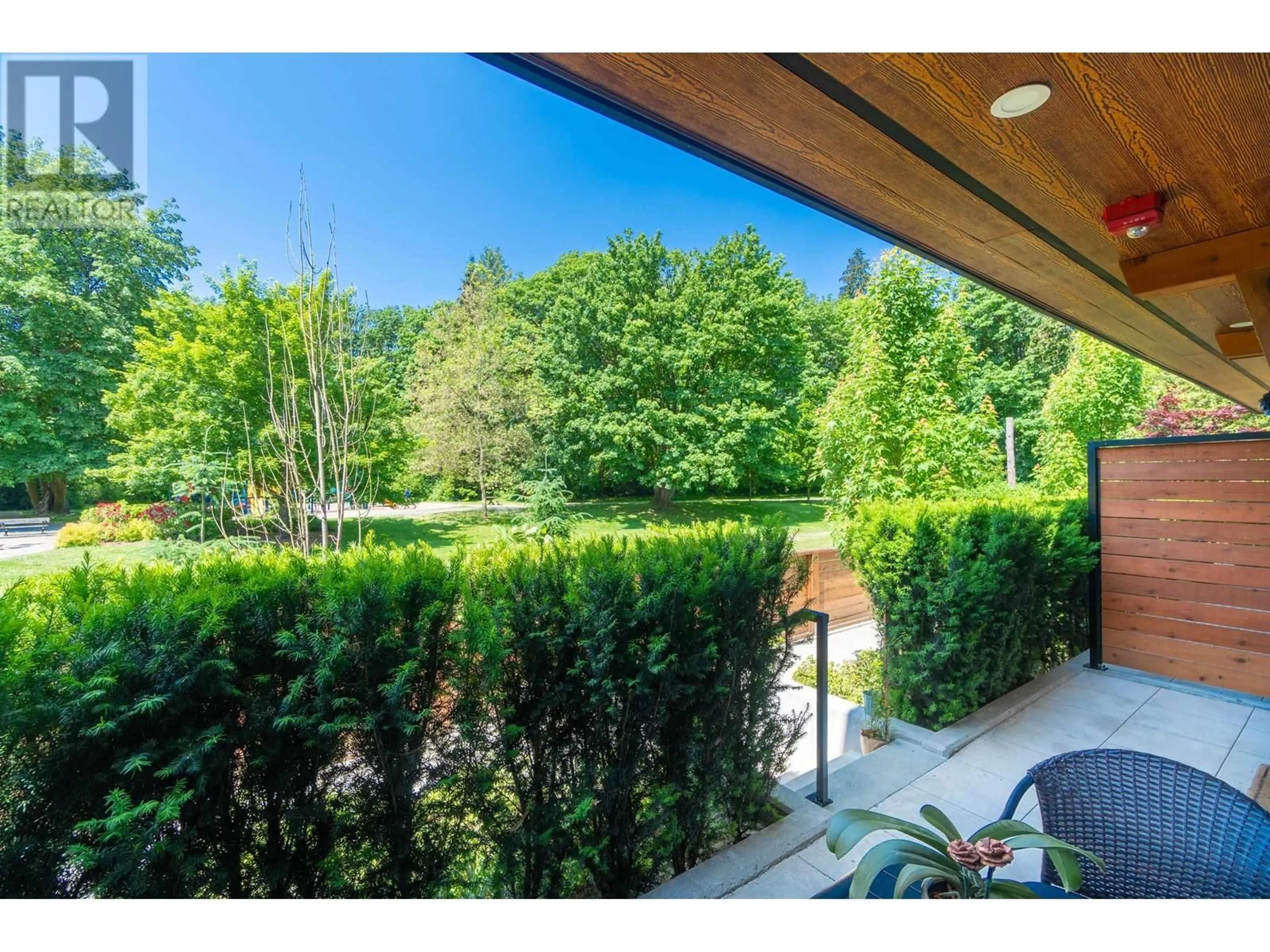 Patio, forest/trees view for 11 - 933 PREMIER STREET, North Vancouver British Columbia V7J2G7