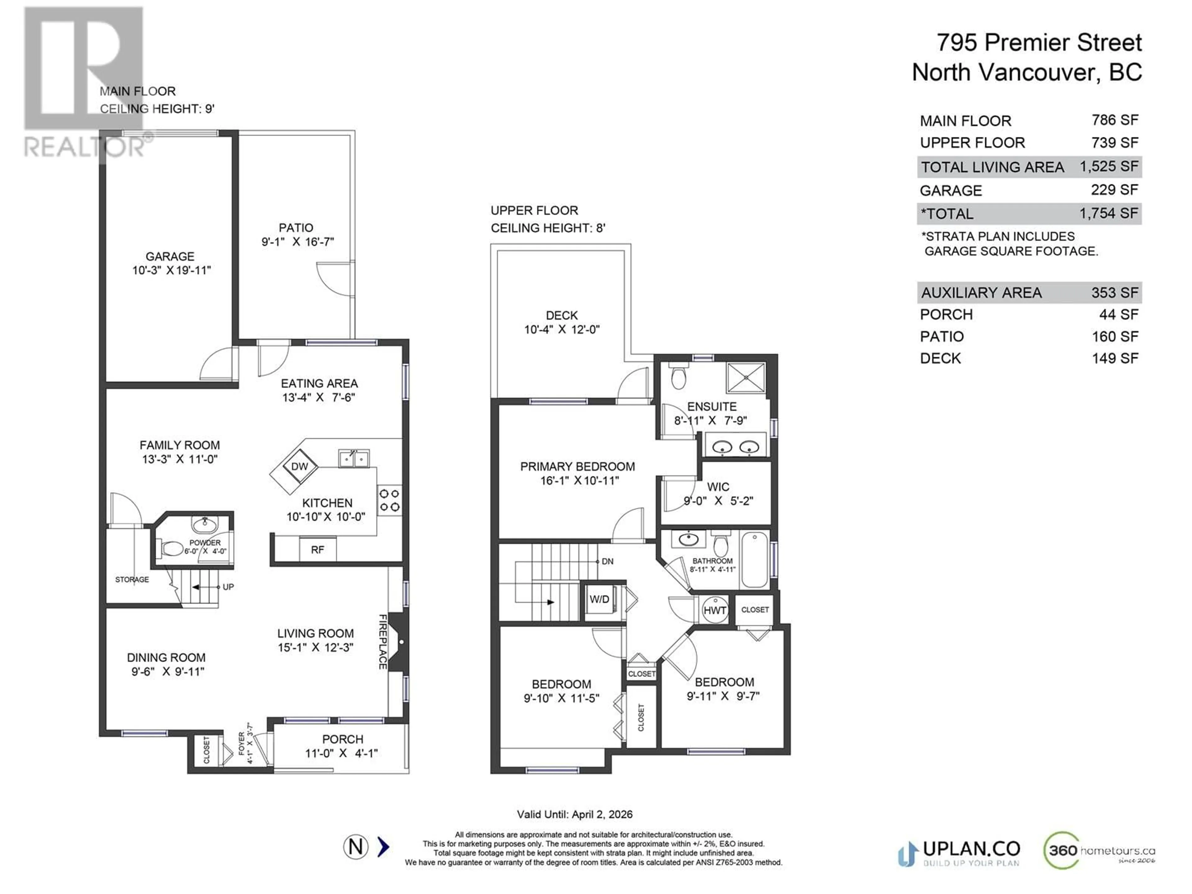 Floor plan for 795 PREMIER STREET, North Vancouver British Columbia V7J2G7