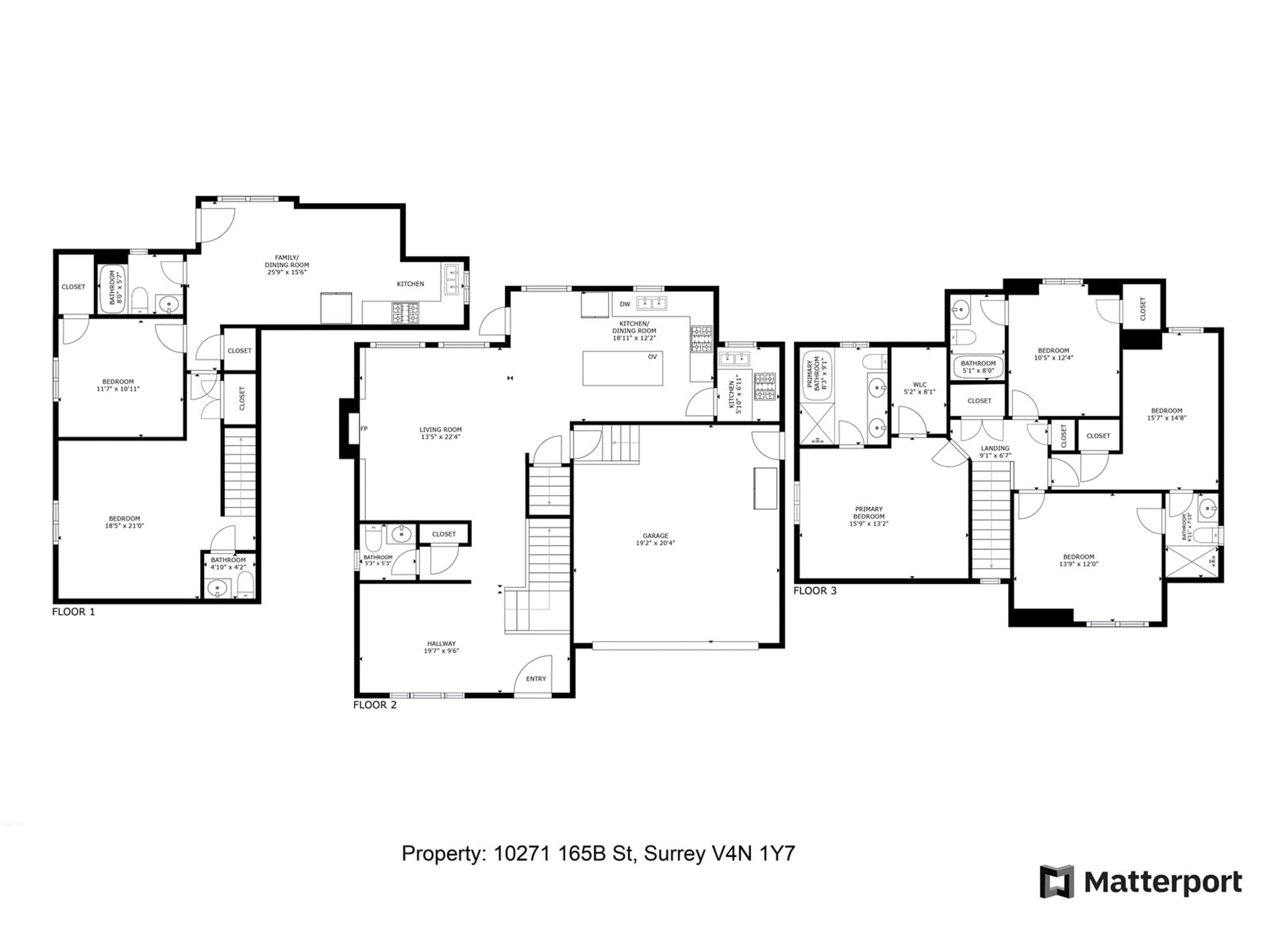 Floor plan for 10271 165B, Surrey British Columbia V4N1Y7