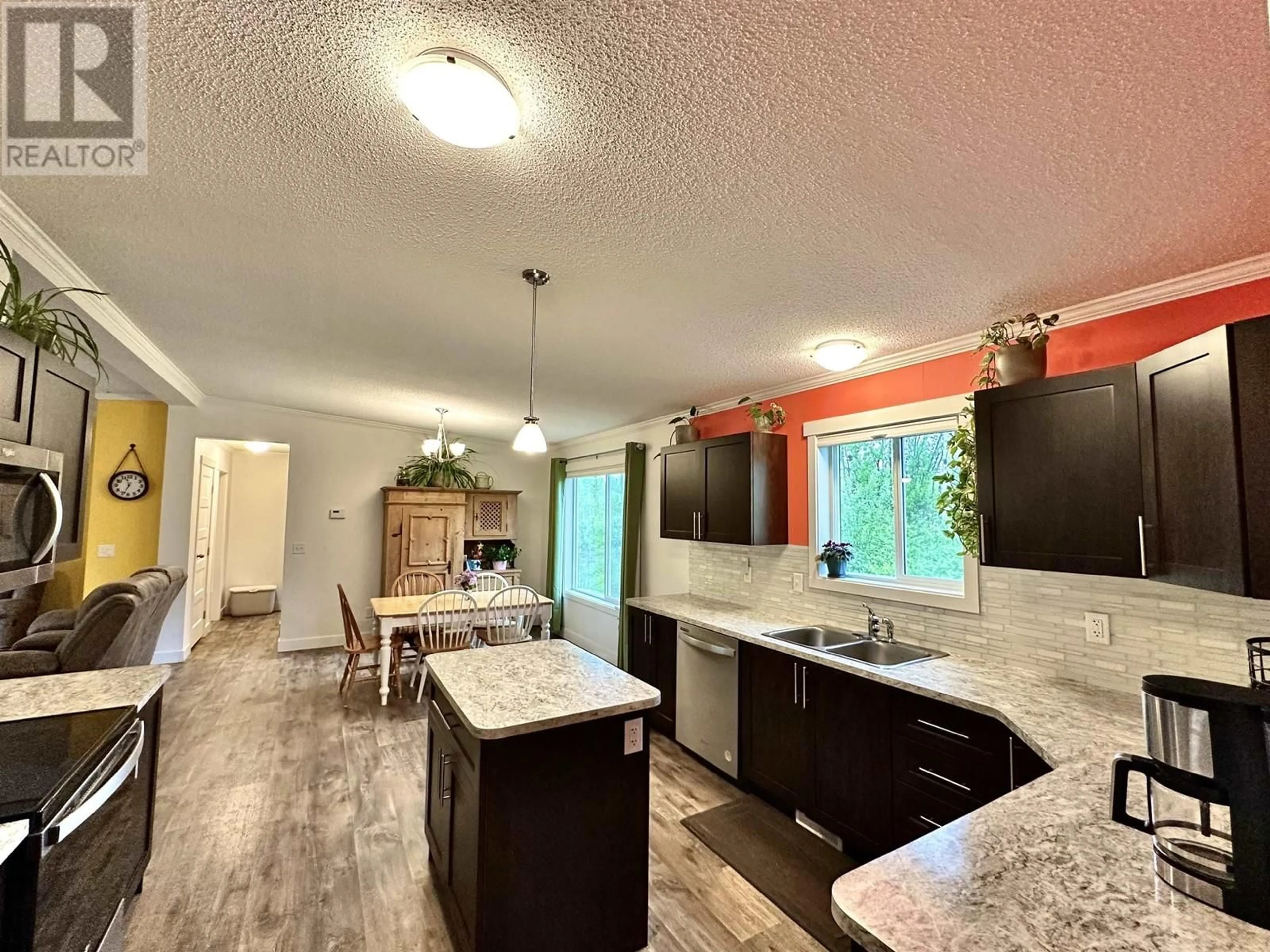 Open concept kitchen, ceramic/tile floor for 455 HORSESHOE LAKE ROAD, McBride British Columbia V0J2E0