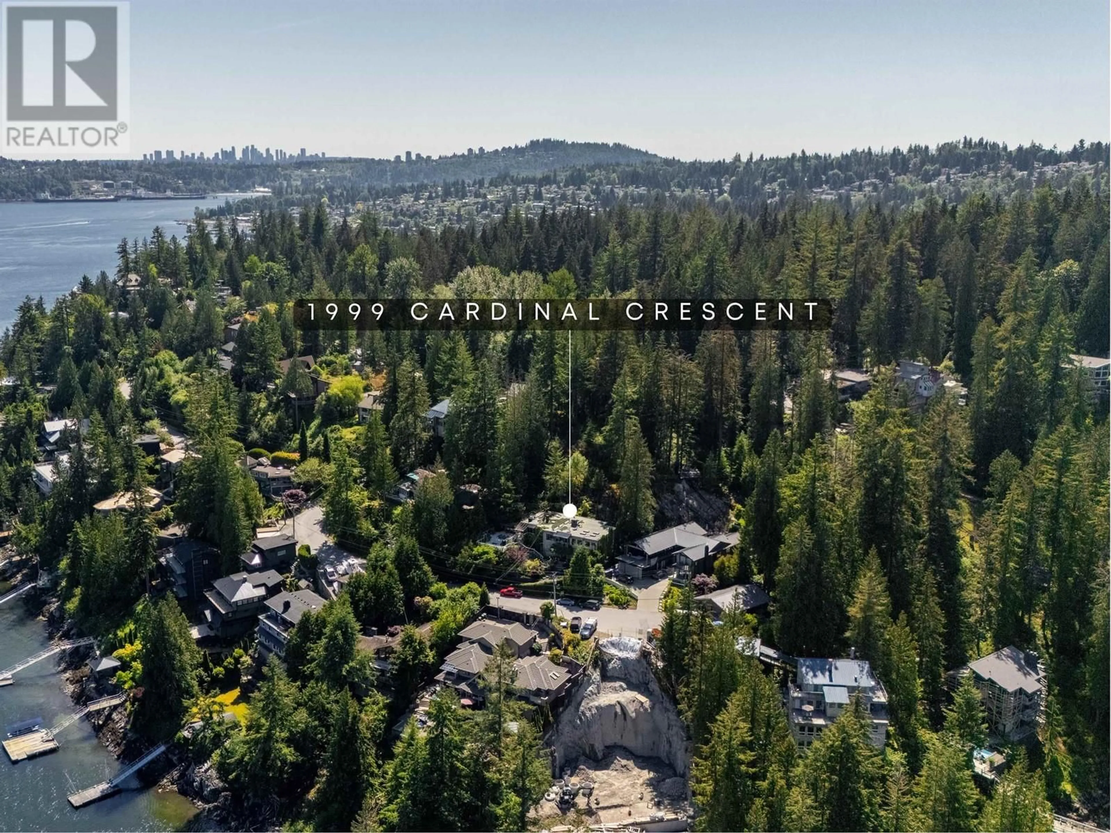 A pic from outside/outdoor area/front of a property/back of a property/a pic from drone, forest/trees view for 1999 CARDINAL CRESCENT, North Vancouver British Columbia V7G1Y3