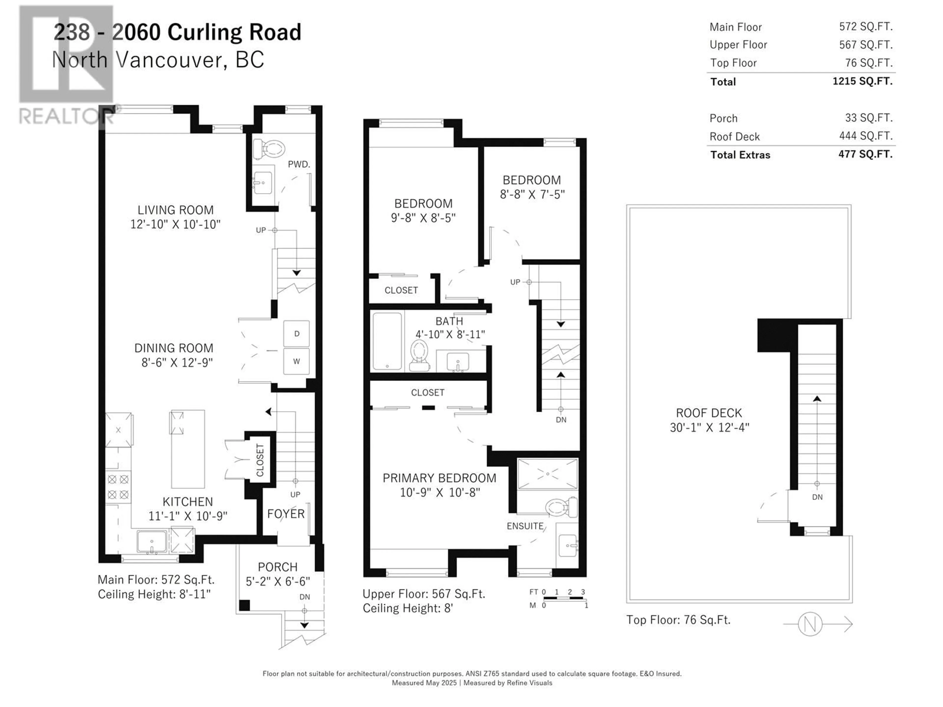 Floor plan for 238 - 2060 CURLING ROAD, North Vancouver British Columbia V7P0E1