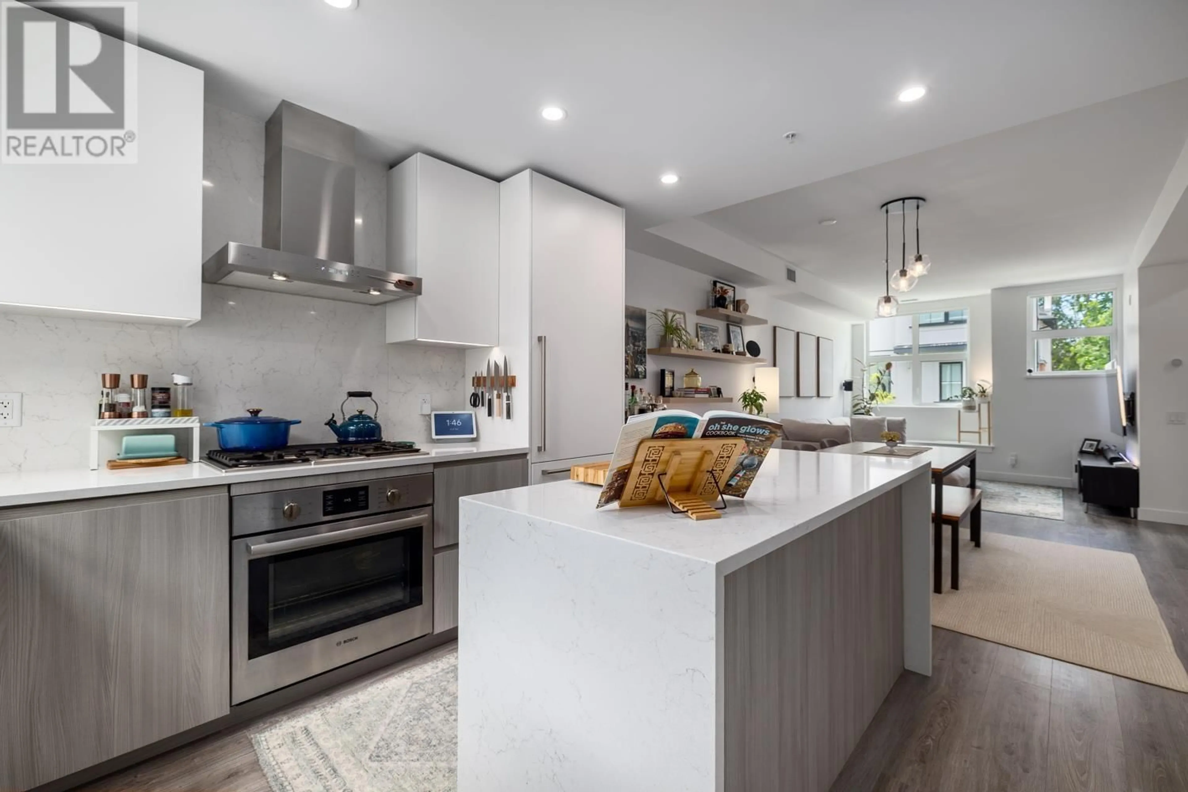 Open concept kitchen, ceramic/tile floor for 238 - 2060 CURLING ROAD, North Vancouver British Columbia V7P0E1