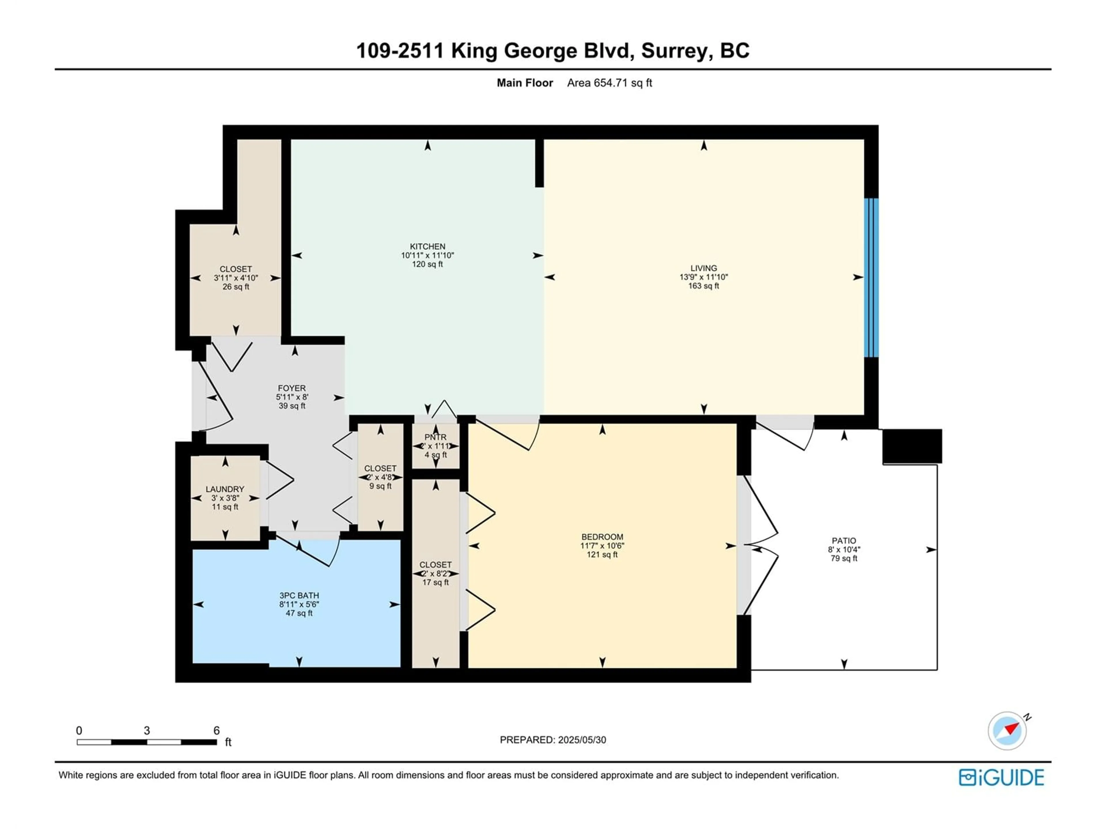 Floor plan for 109 - 2511 KING GEORGE, Surrey British Columbia V4P0C7