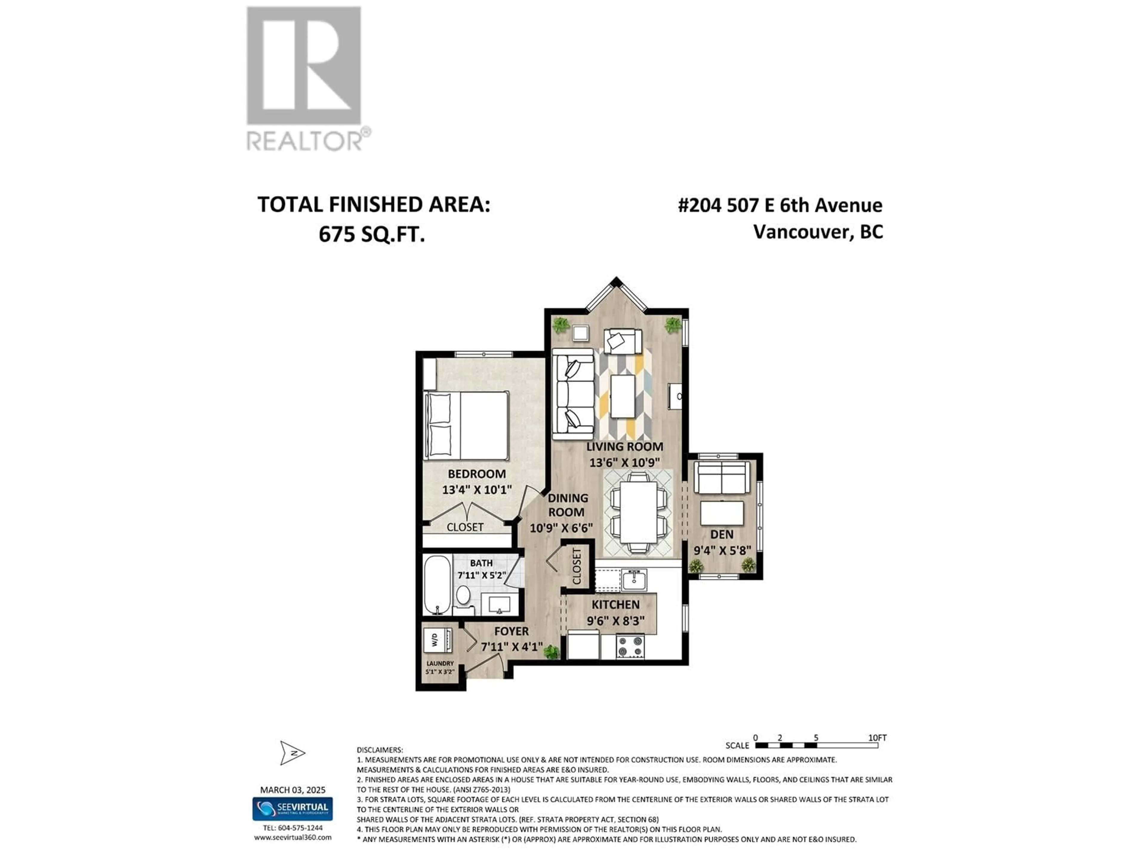 Floor plan for 204 - 507 6TH AVENUE, Vancouver British Columbia V5T1K9