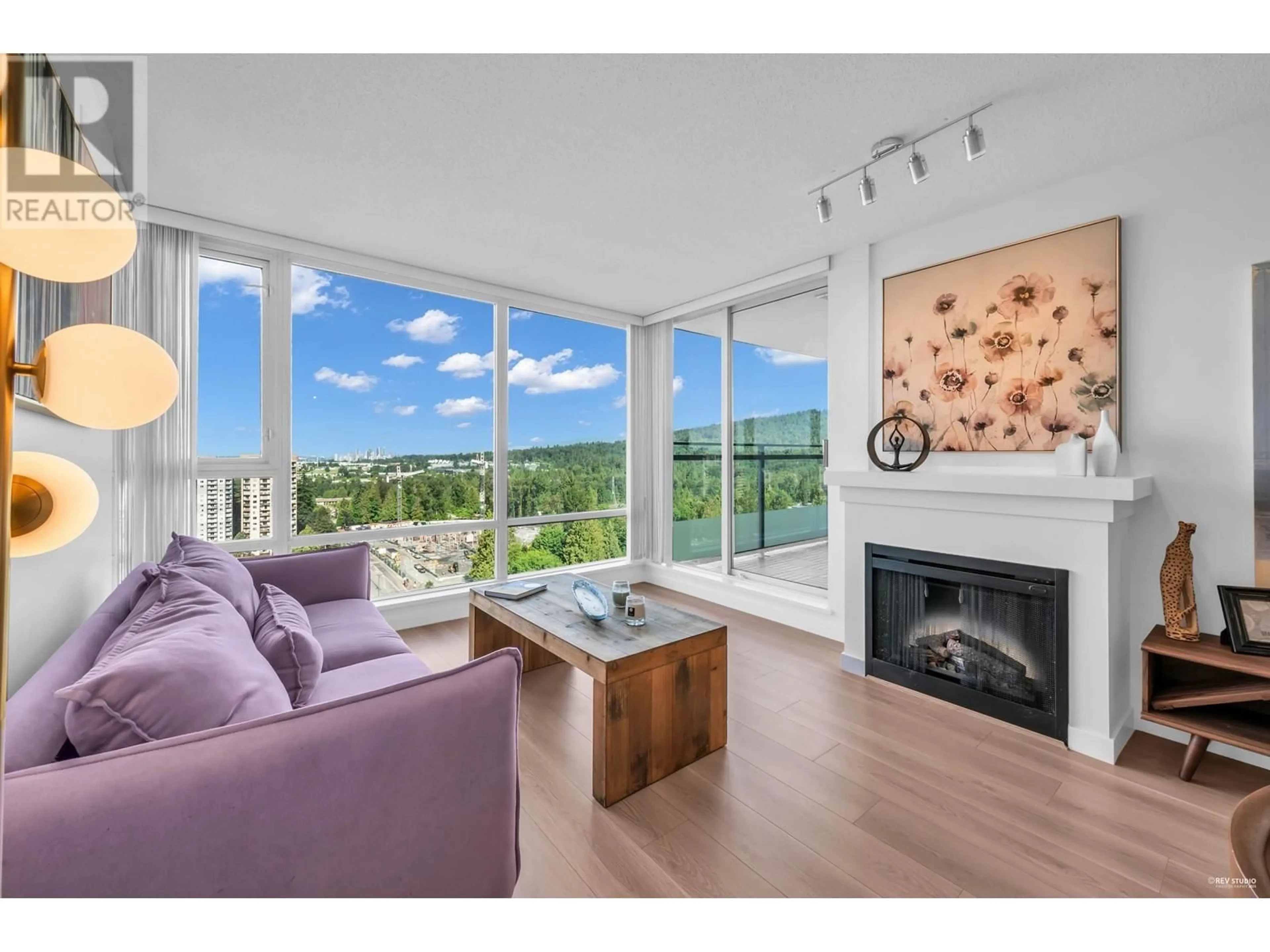 Living room with furniture, wood/laminate floor for 1803 - 9868 CAMERON STREET, Burnaby British Columbia V3J0A5