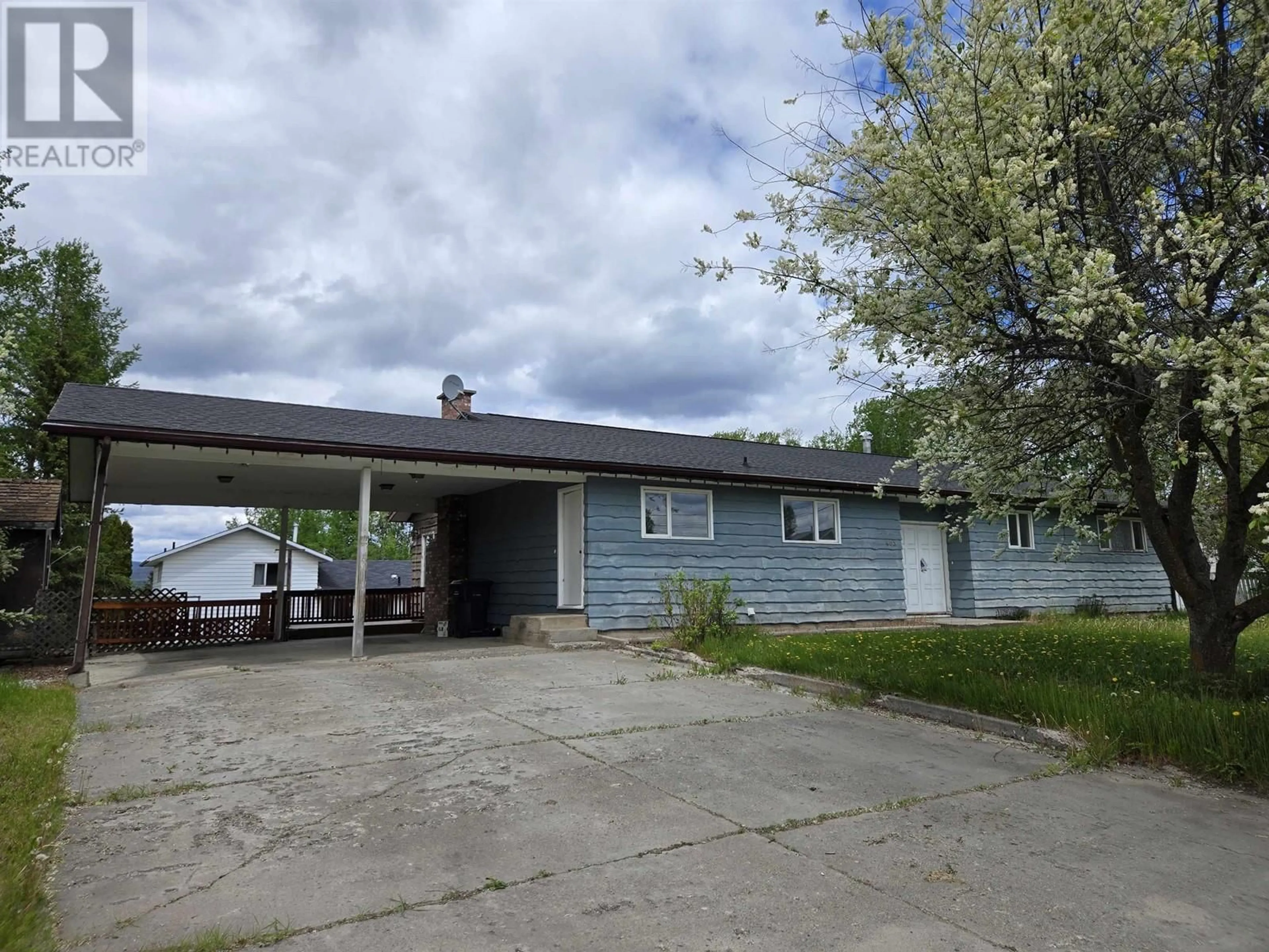 A pic from outside/outdoor area/front of a property/back of a property/a pic from drone, unknown for 403 TUNASA DRIVE, Fraser Lake British Columbia V0J1S0
