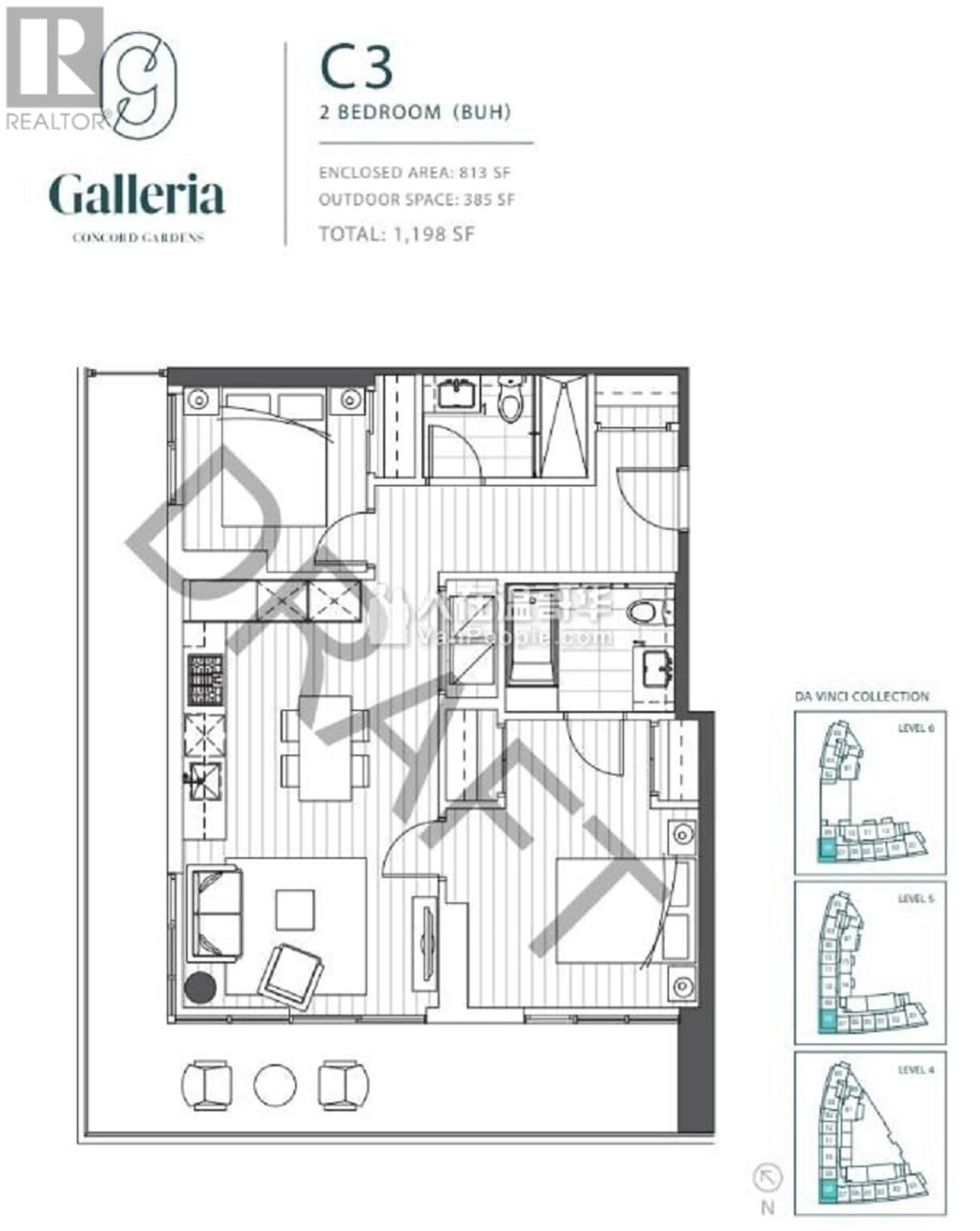 Floor plan for 408 - 8555 CAPSTAN WAY, Richmond British Columbia V6X0W1