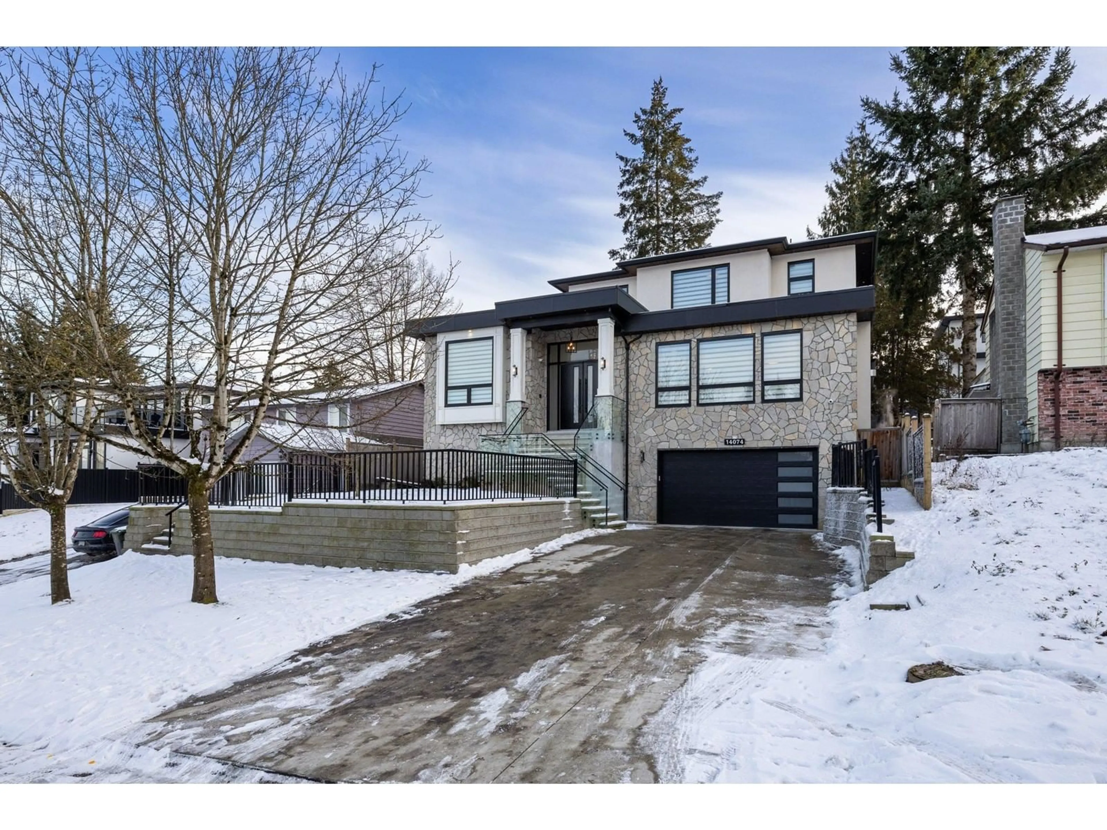Home with brick exterior material, street for 14074 79, Surrey British Columbia V3W6A6