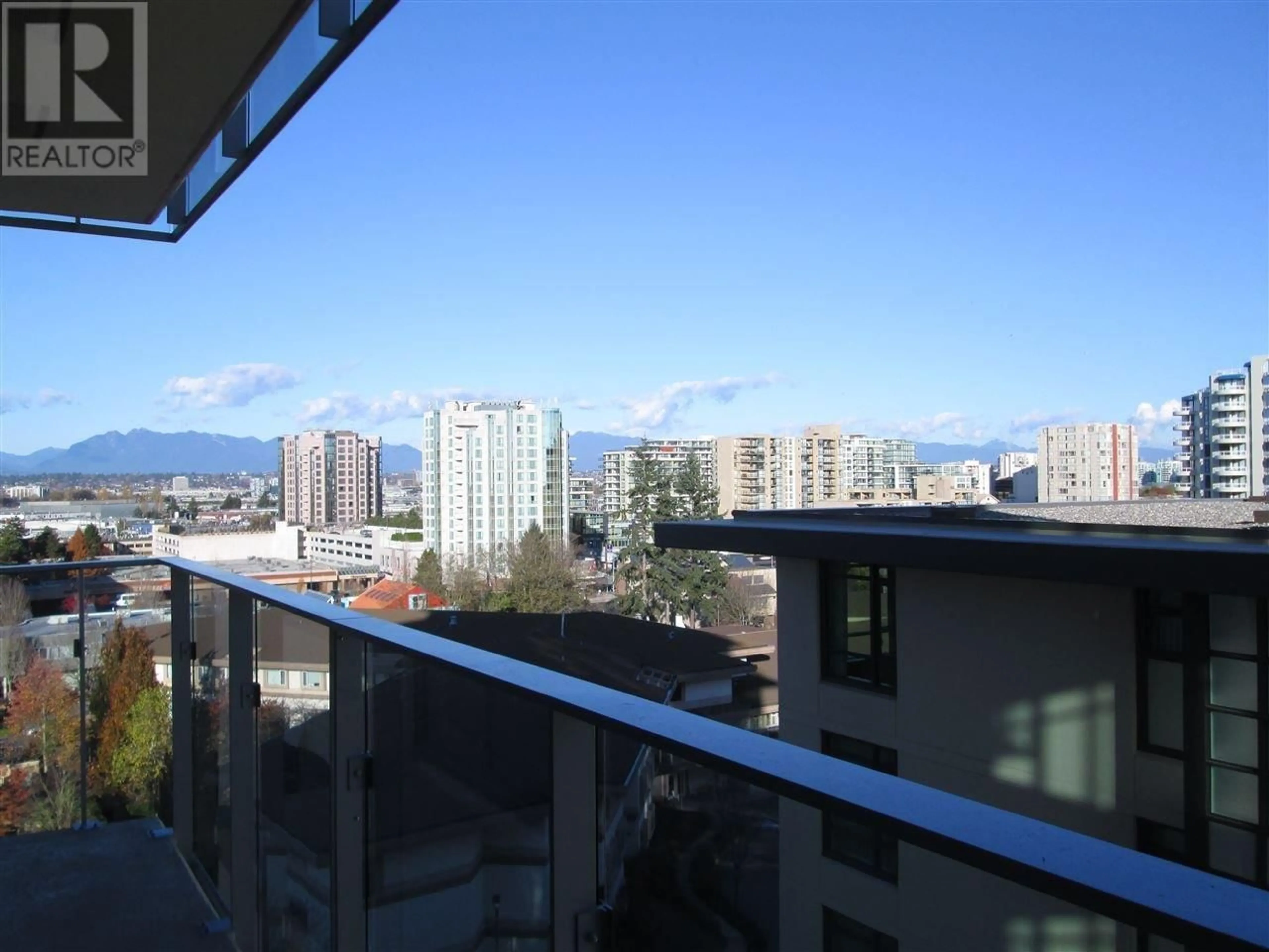Balcony in the apartment, city buildings view from balcony for 1108 - 7328 GOLLNER AVENUE, Richmond British Columbia V6Y0H7