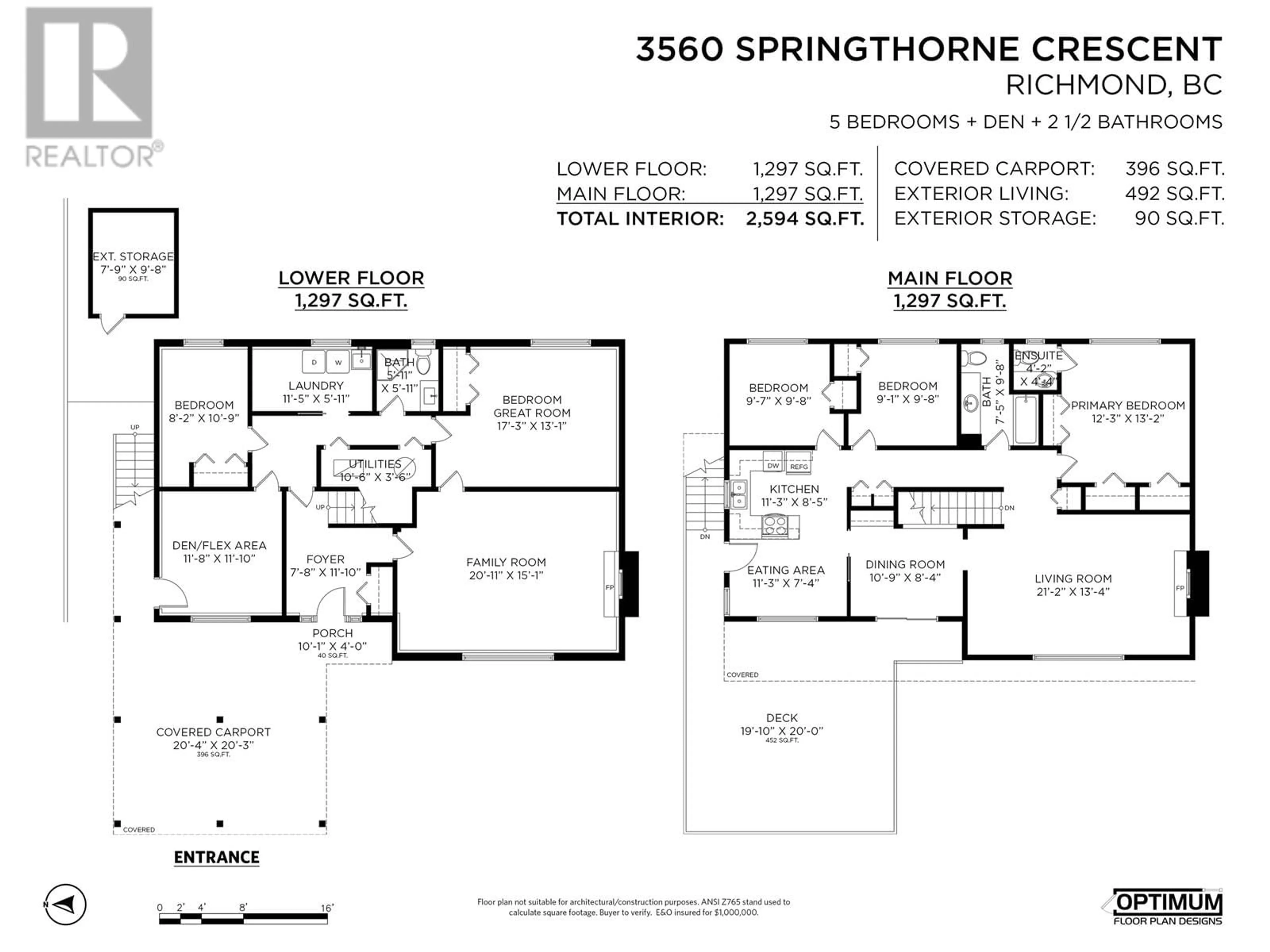 Floor plan for 3560 SPRINGTHORNE CRESCENT, Richmond British Columbia V7E1Z7