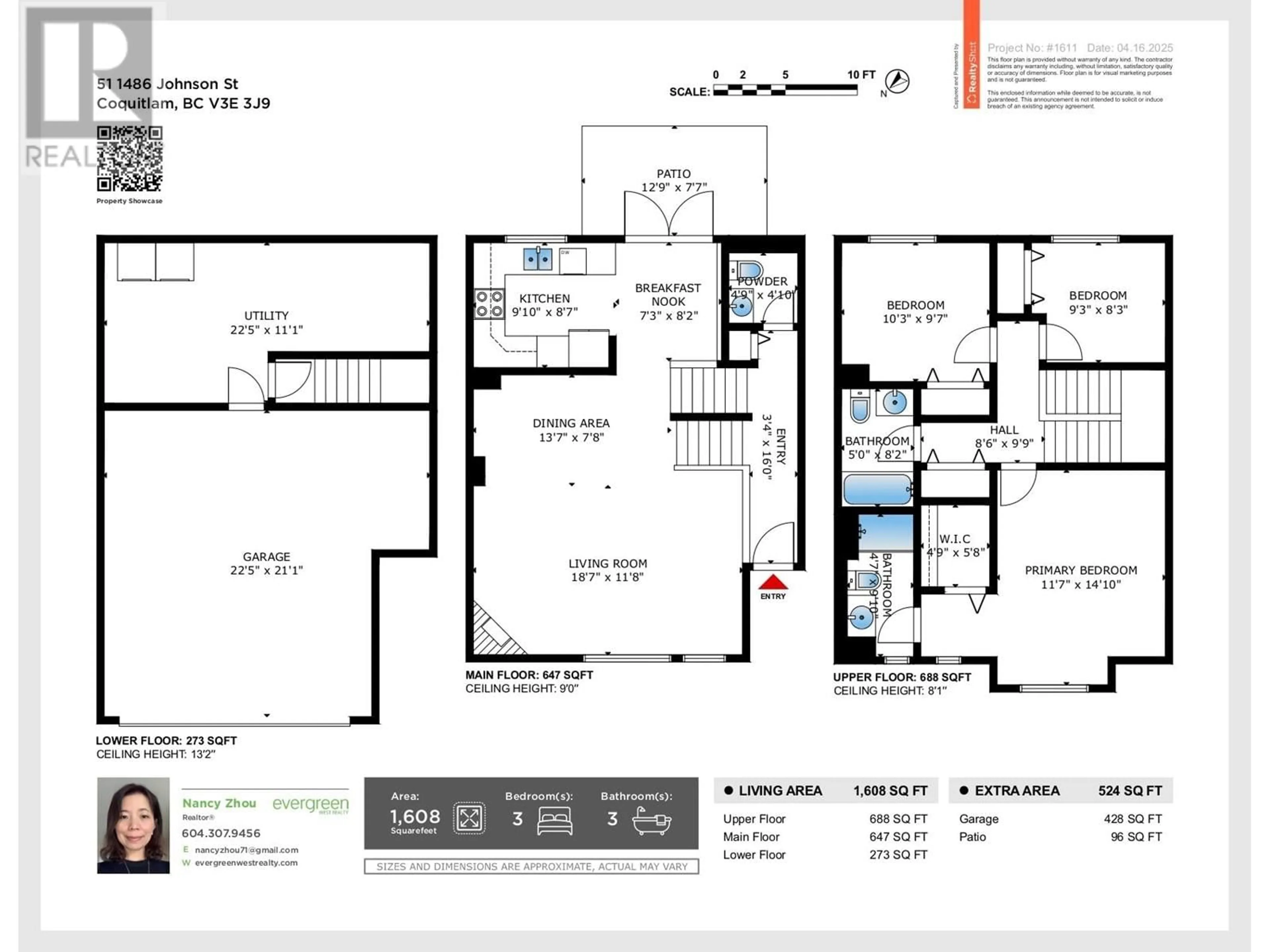 Floor plan for 51 - 1486 JOHNSON STREET, Coquitlam British Columbia V3E3J9