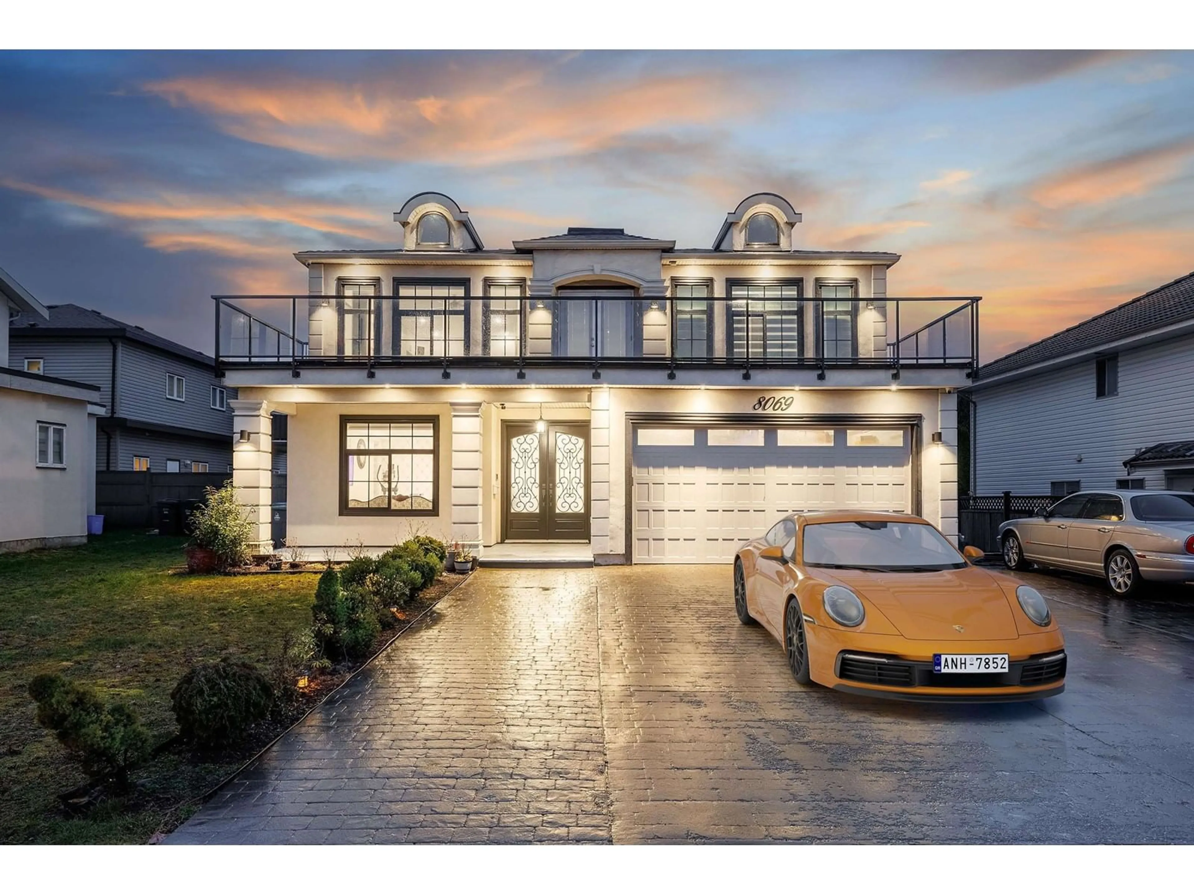 Home with brick exterior material, street for 8069 124, Surrey British Columbia V3W0X7