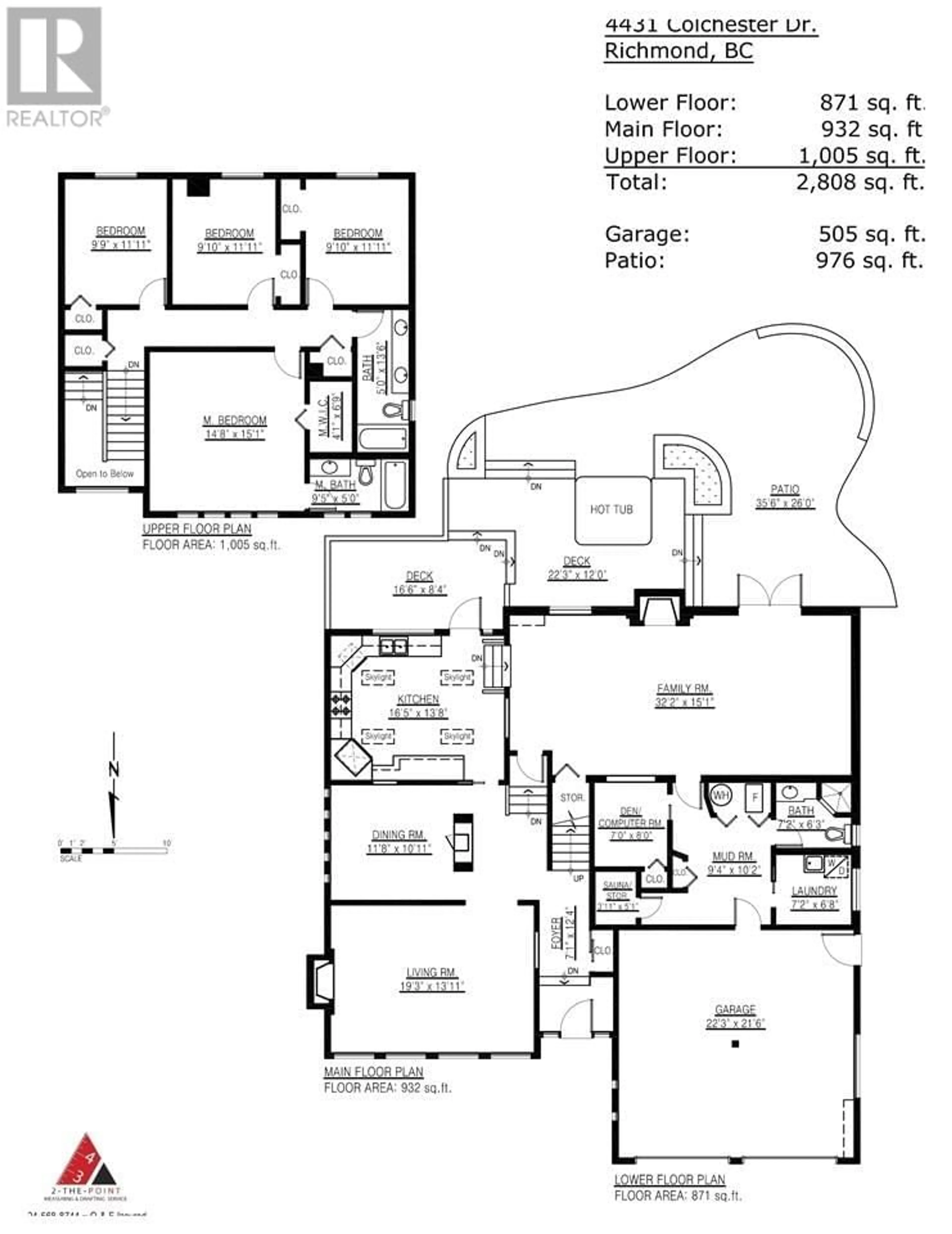 Floor plan for 4431 COLCHESTER DRIVE, Richmond British Columbia V7C4R3