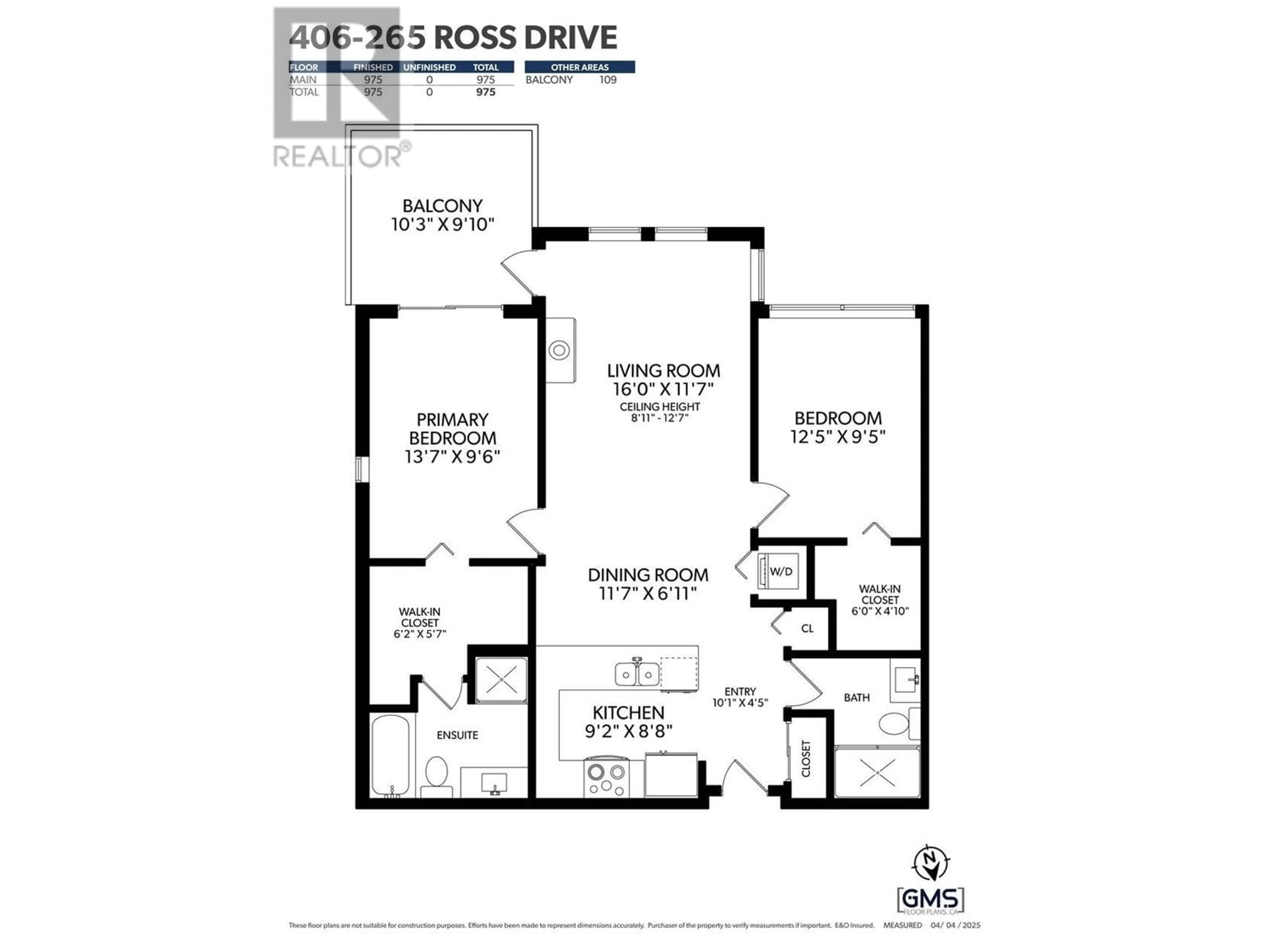 Floor plan for 406 - 265 ROSS DRIVE, New Westminster British Columbia V3L0C8